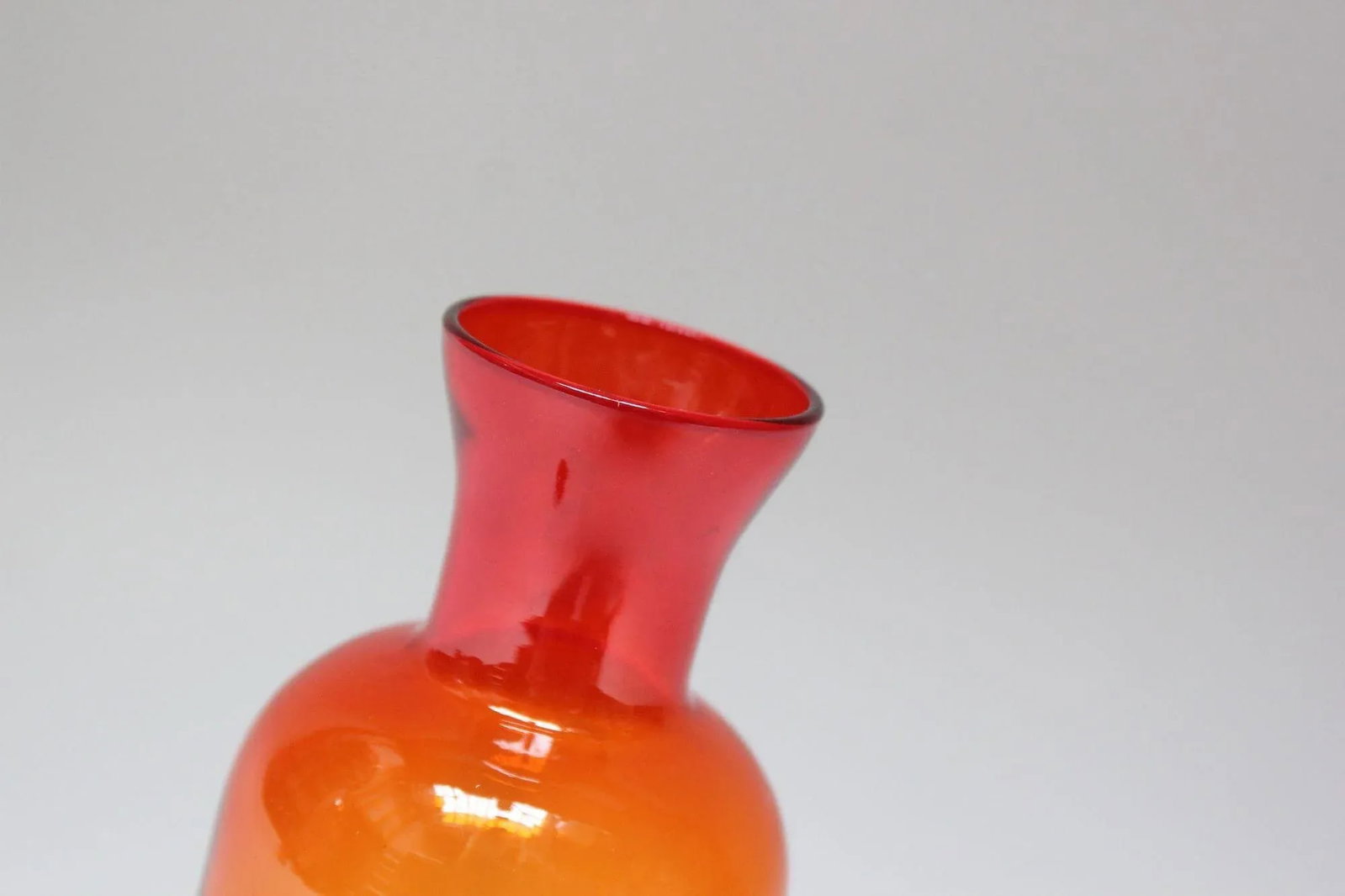 Vintage Italian Amberina Decanter With Stopper - 8
