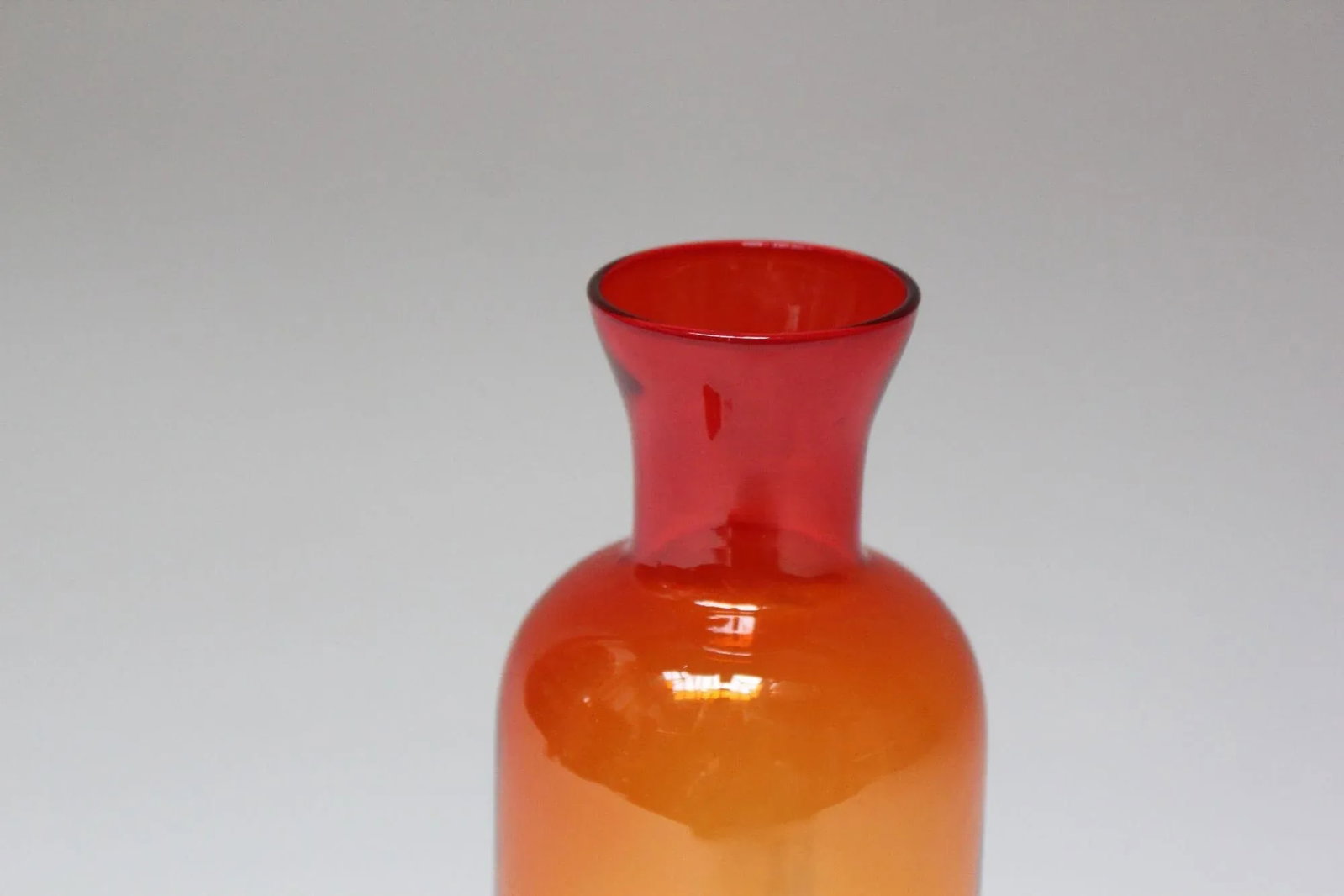 Vintage Italian Amberina Decanter With Stopper - 9