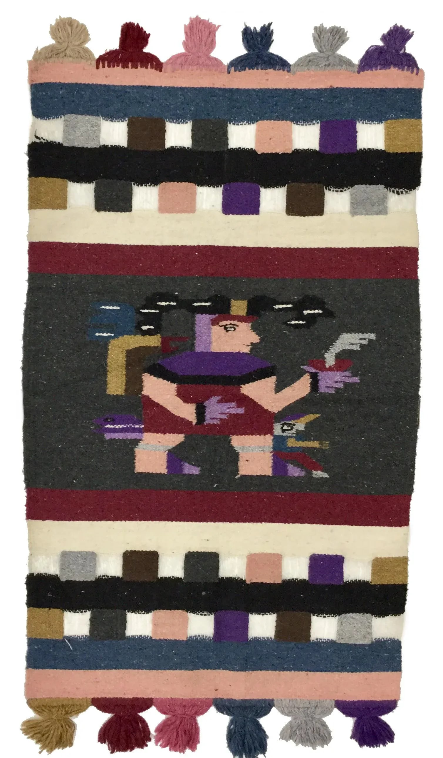 Vintage Slub Cotton Hand Loomed Textile Art - 10
