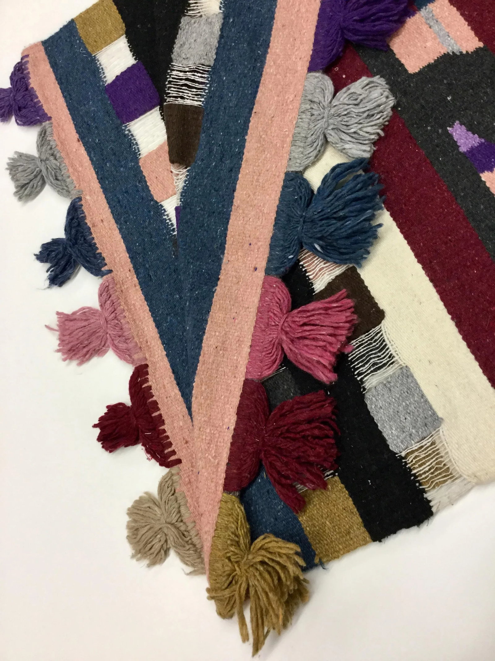Vintage Slub Cotton Hand Loomed Textile Art - 2