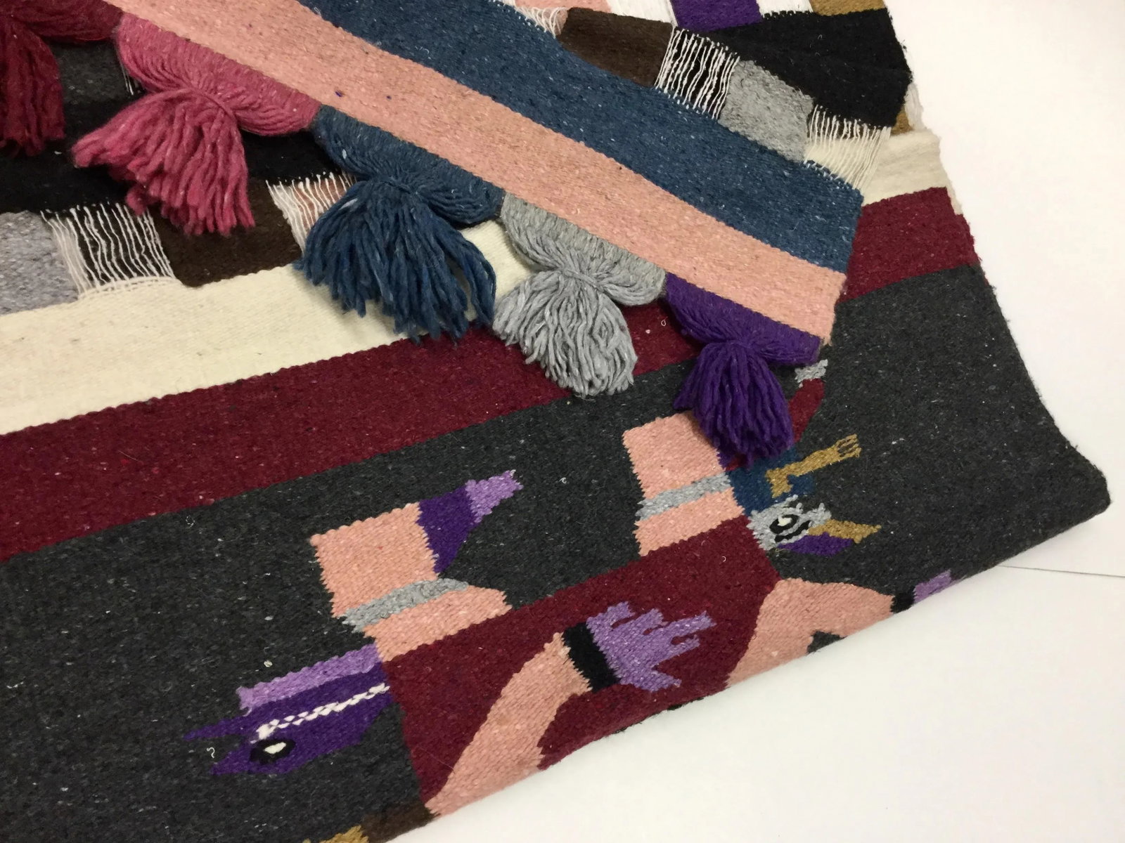 Vintage Slub Cotton Hand Loomed Textile Art - 3