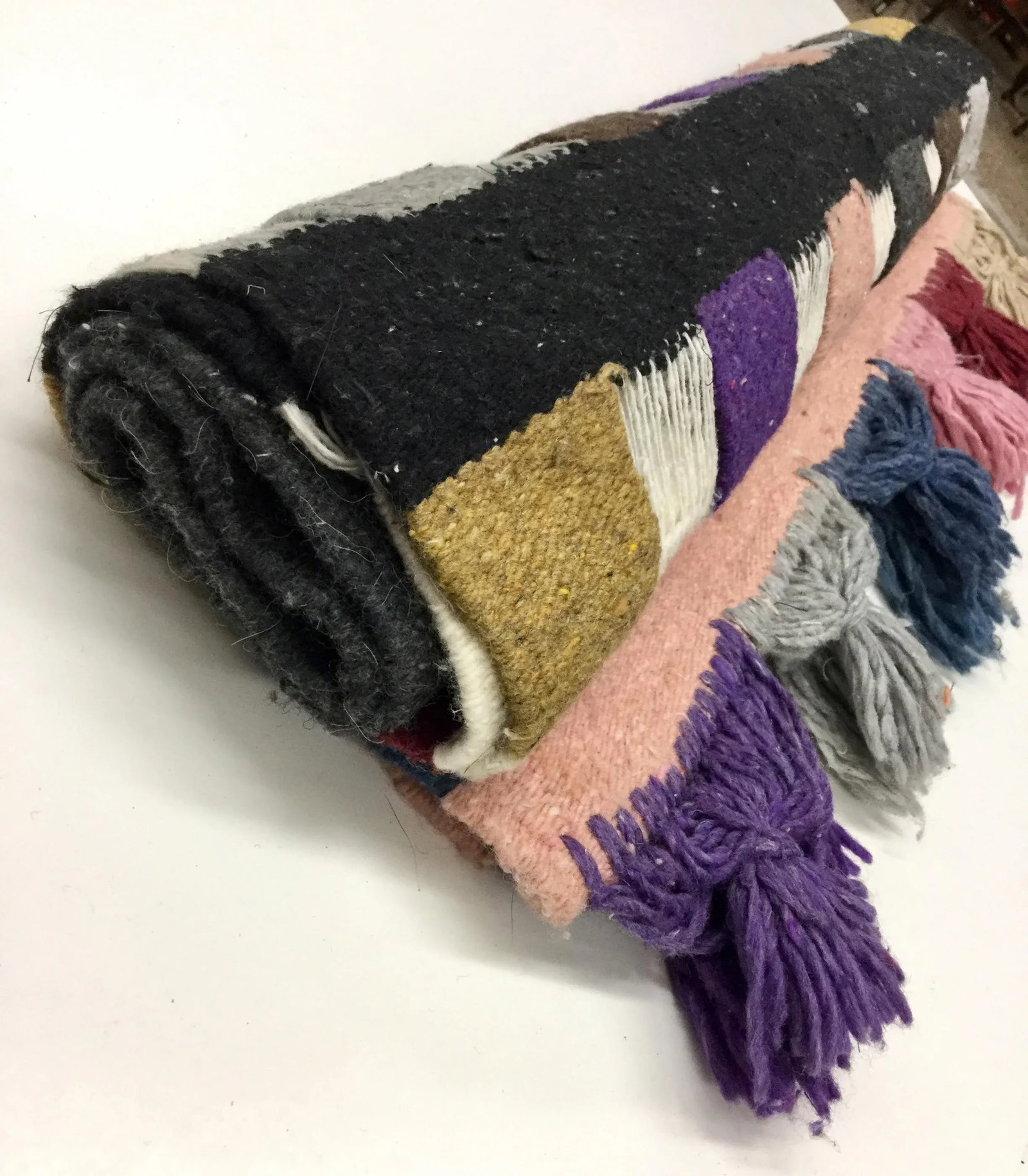 Vintage Slub Cotton Hand Loomed Textile Art - 7