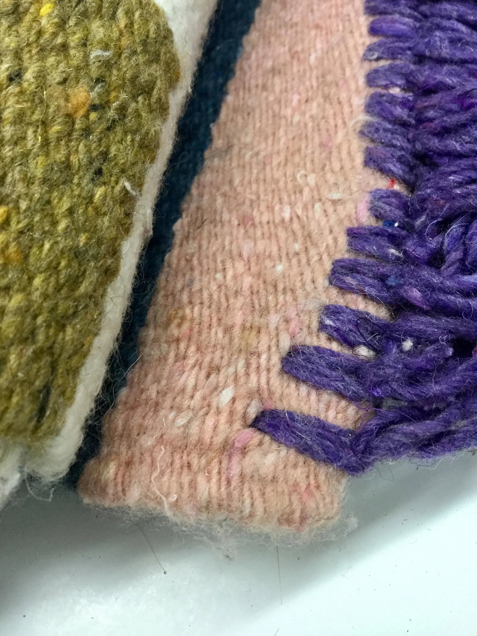Vintage Slub Cotton Hand Loomed Textile Art - 8