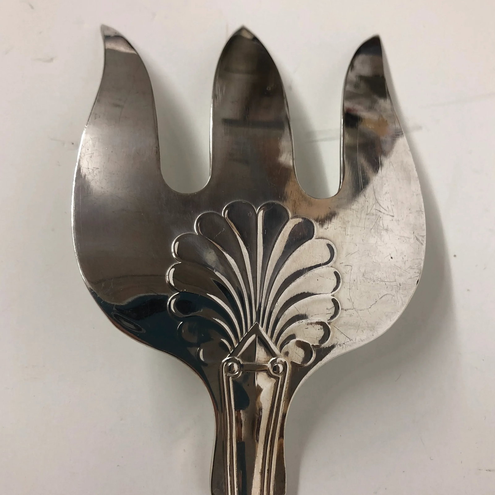 Vintage Silver Plate Sheffield Serving Fork - 10