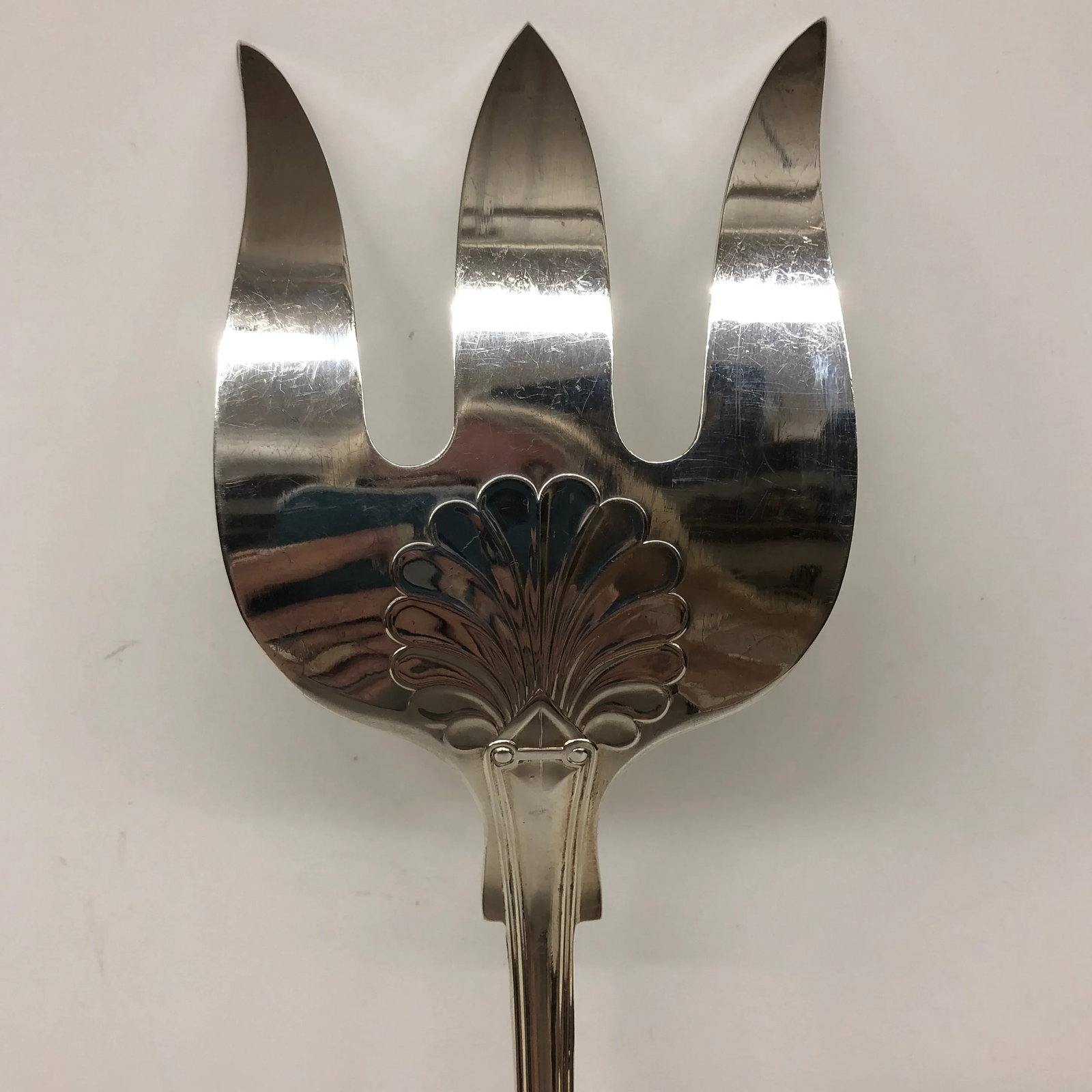 Vintage Silver Plate Sheffield Serving Fork - 6