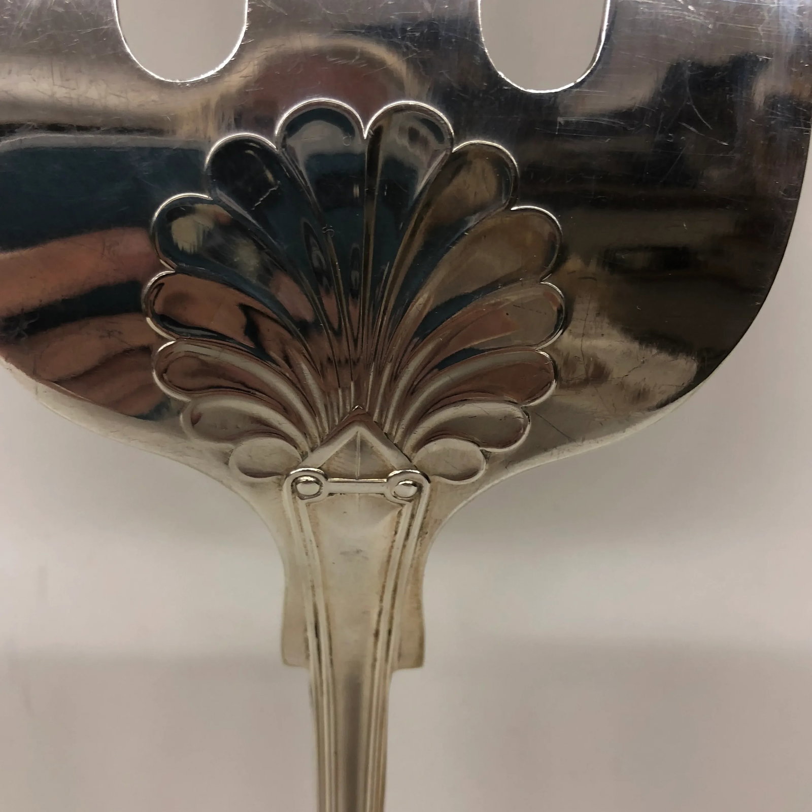 Vintage Silver Plate Sheffield Serving Fork - 7