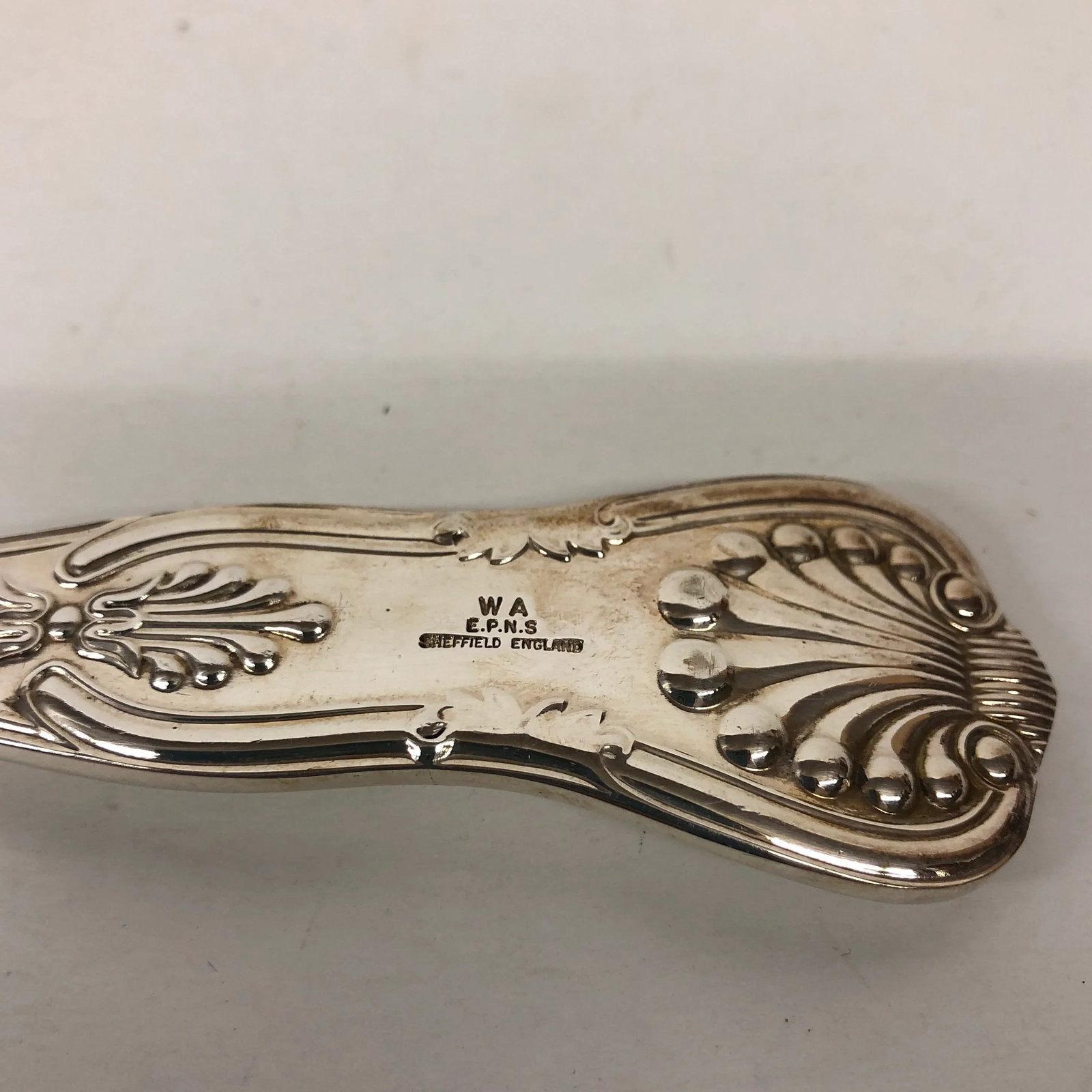 Vintage Silver Plate Sheffield Serving Fork - 9