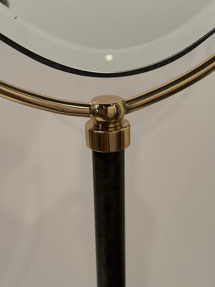 Brass and Galvanized Metal Standing Shaving Stand - 3