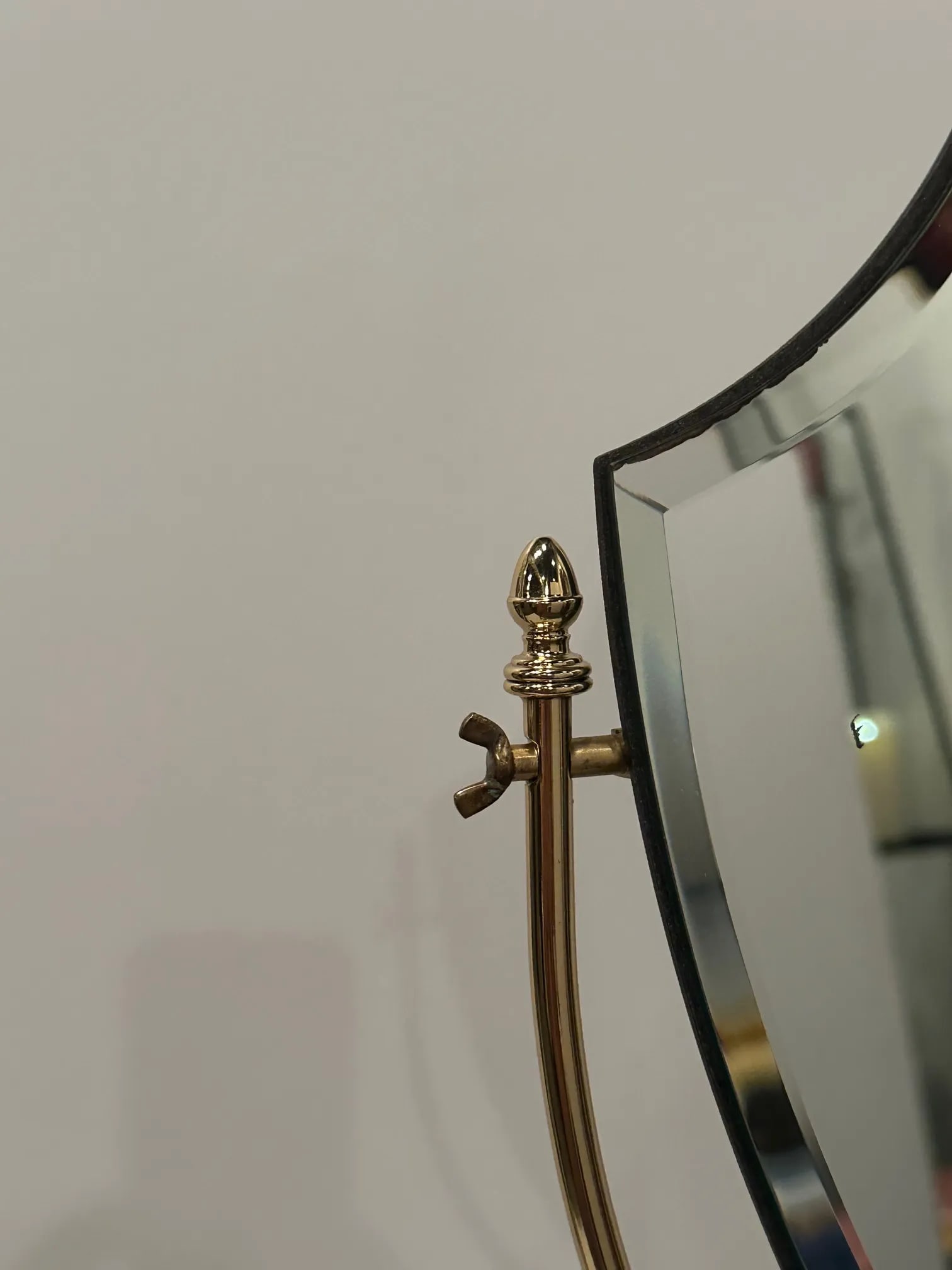 Brass and Galvanized Metal Standing Shaving Stand - 6