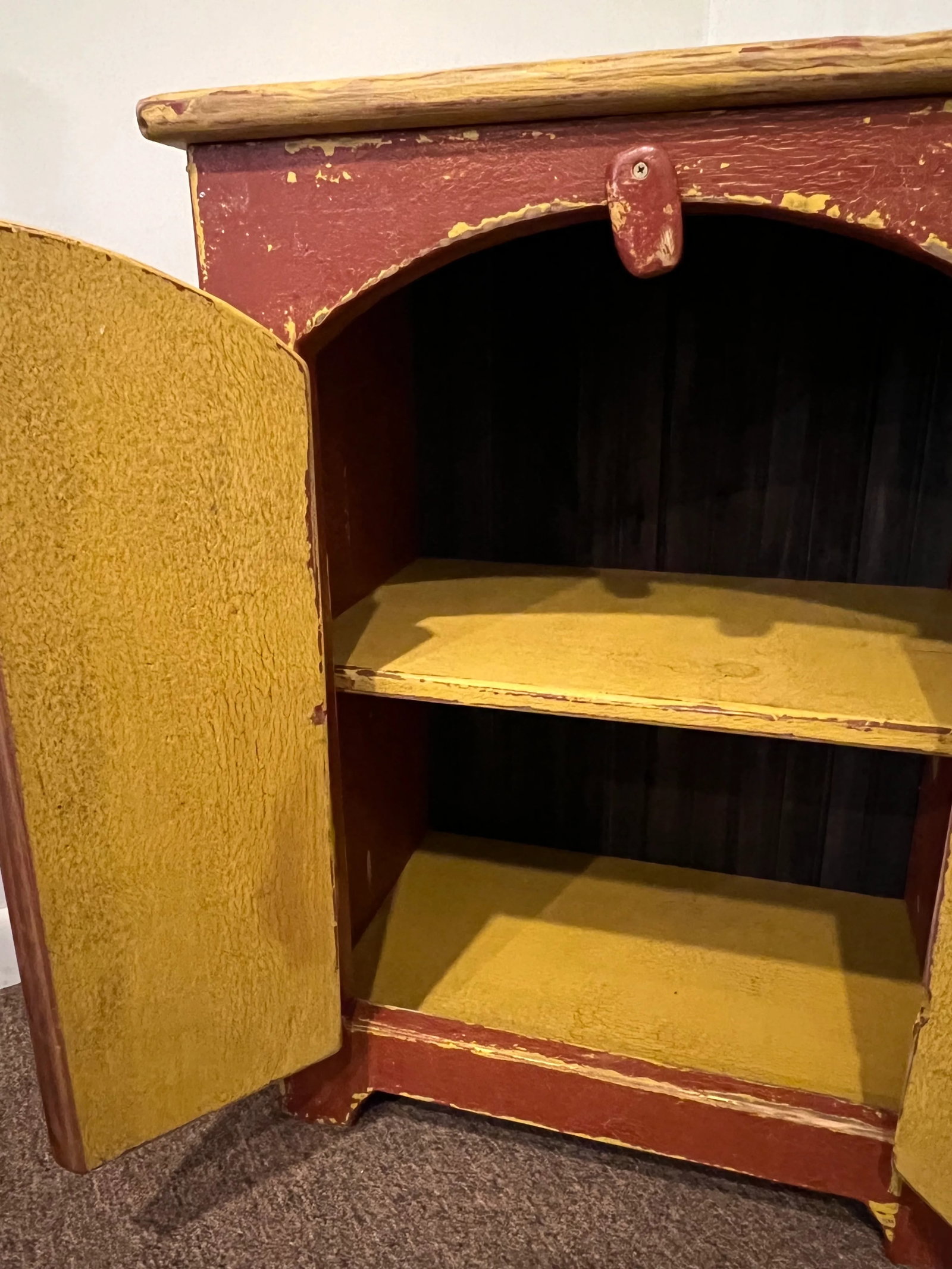 Trasteros Southwestern American Primitive Painted Solid Wood Cabinet - 7