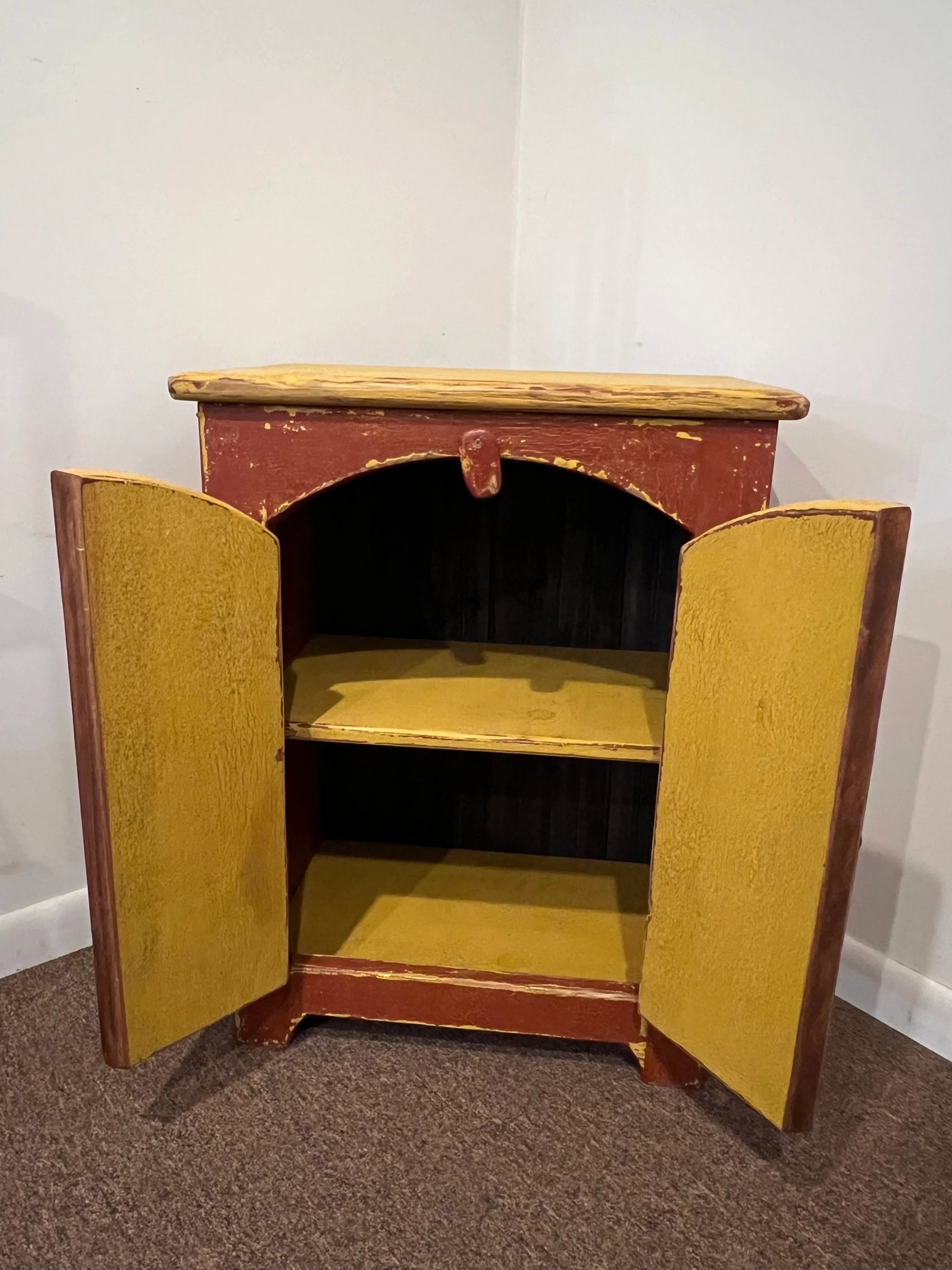 Trasteros Southwestern American Primitive Painted Solid Wood Cabinet - 8