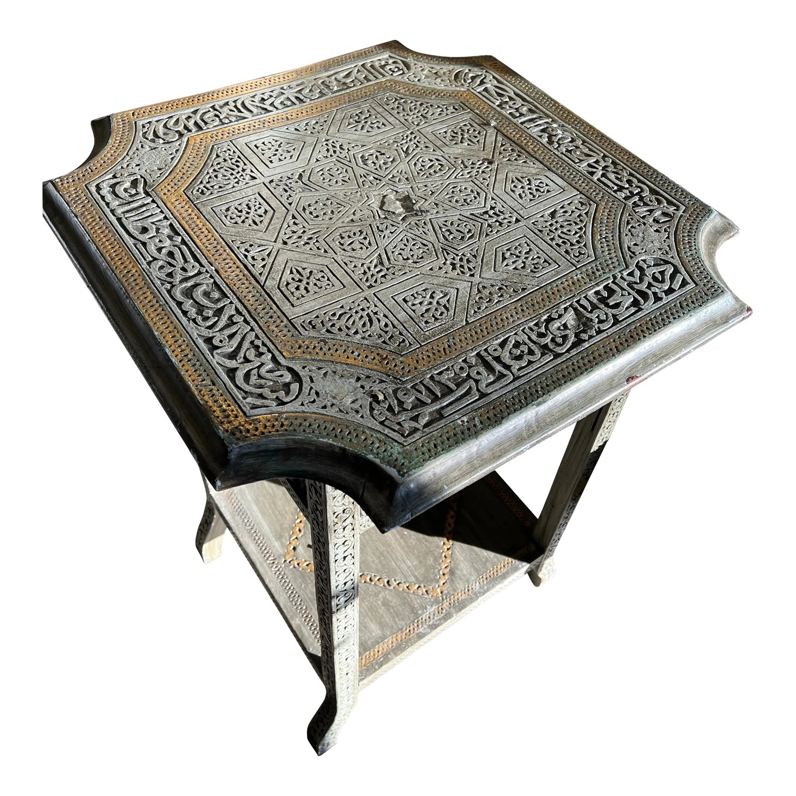 1970s Hand Carved Grey Antique Table: Up for consideration is a beautiful antique carved grey table. This would look lovely in your home as a side table and is a great find for the interior design enthusiast! Please check out my other lis