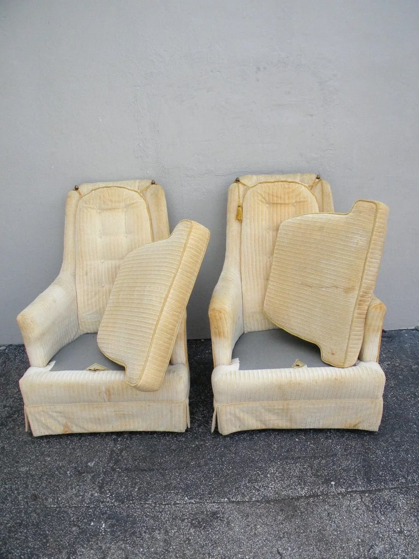 Mid-Century Tufted Side by Side Chairs by Kay - Pair - 3