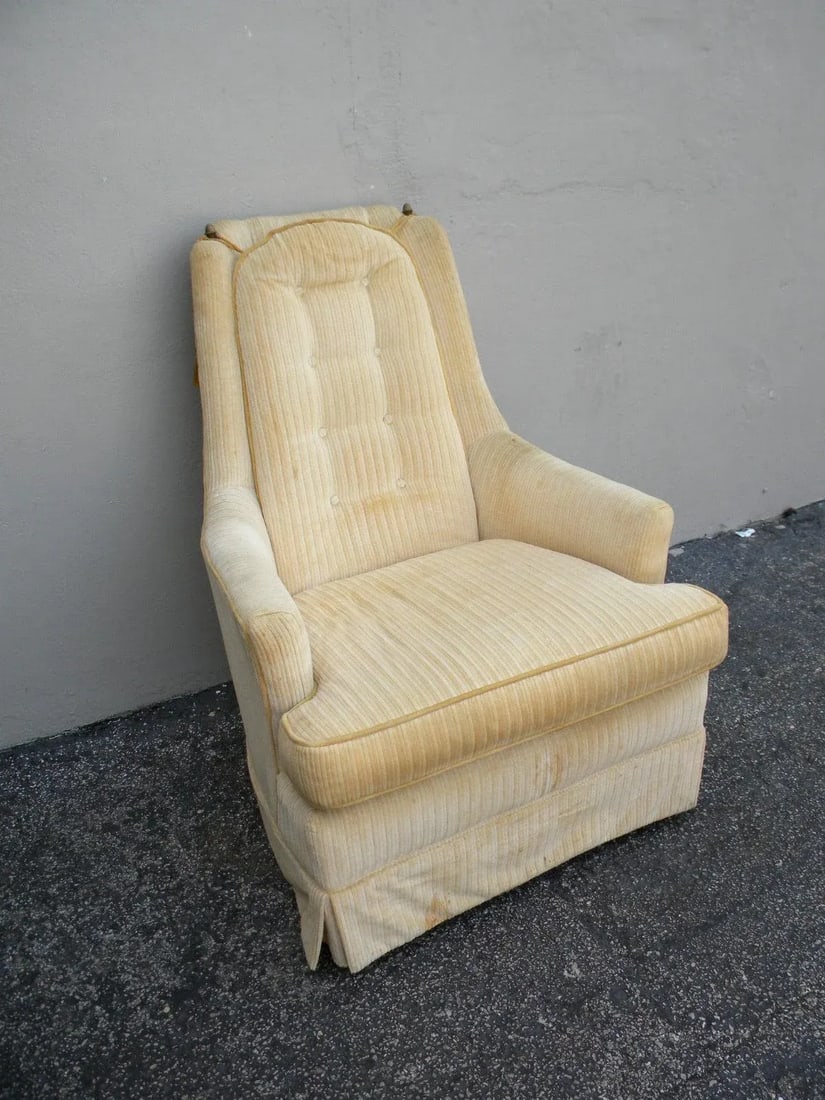 Mid-Century Tufted Side by Side Chairs by Kay - Pair - 4