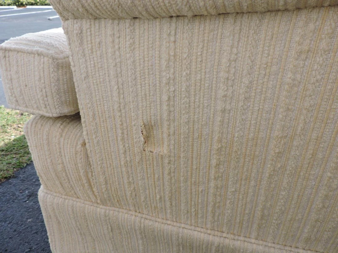 Mid Century Pair of Tufted Living Room Side by Side Chairs by Burdines - 8