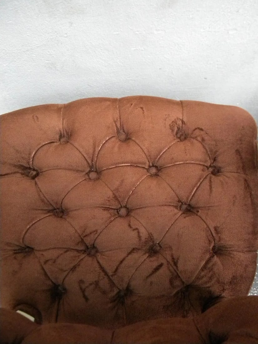 French Painted Tufted Living Room Side Chairs - Pair - 8