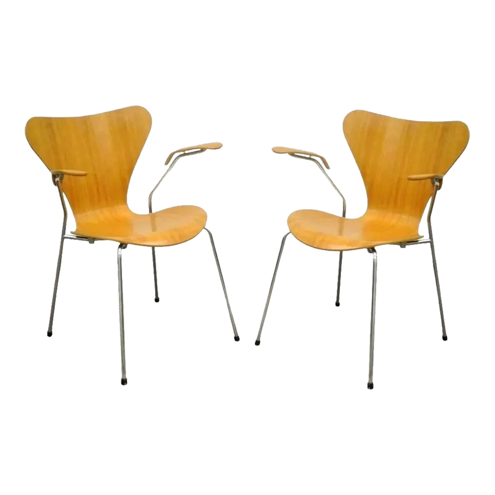 Late 20th Century Fritz Hansen Arne Jacobsen Knoll Series 7 Danish Teak Arm Chairs A - Pair (1 of 12)