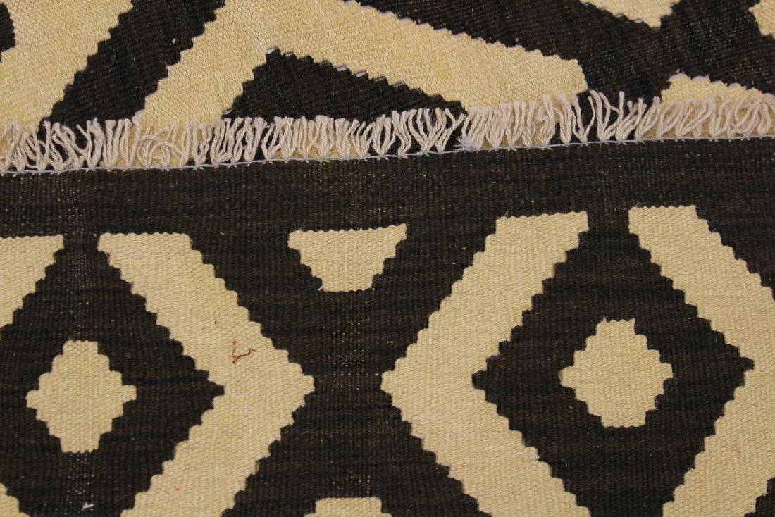 Modern Bauhaus Kilim Hand-Woven Wool Rug -5'10'' * 7'7'' - 7