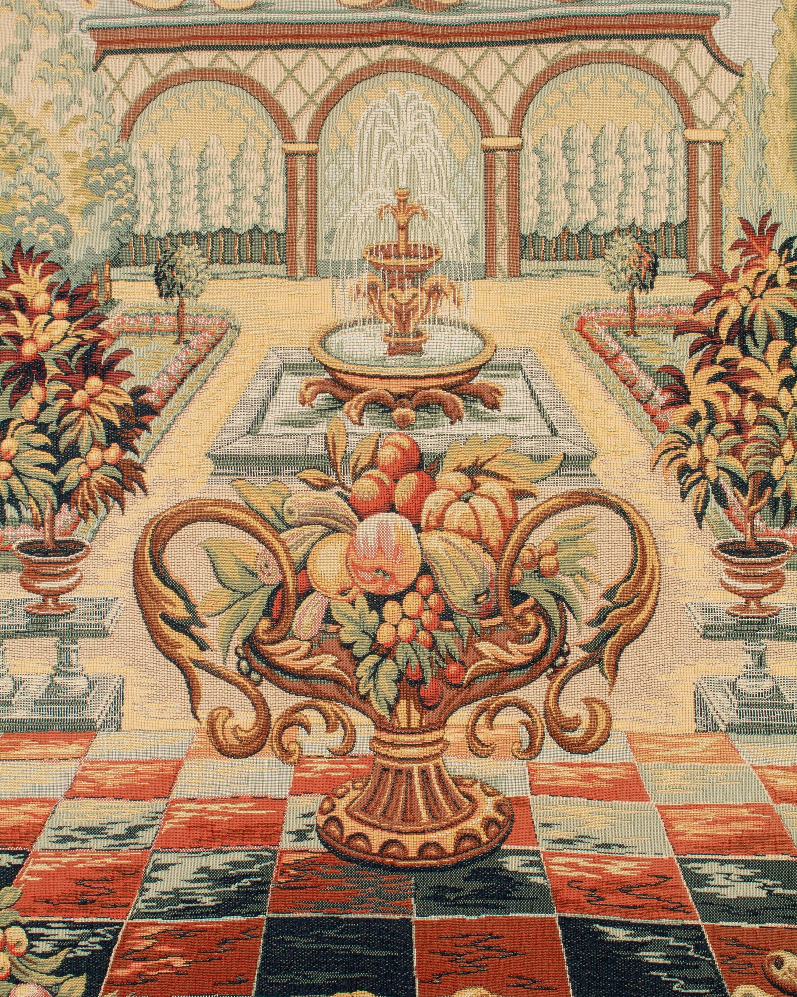 French Point De Loiselles Tapestry Le Jardin De Bagatelle - 4