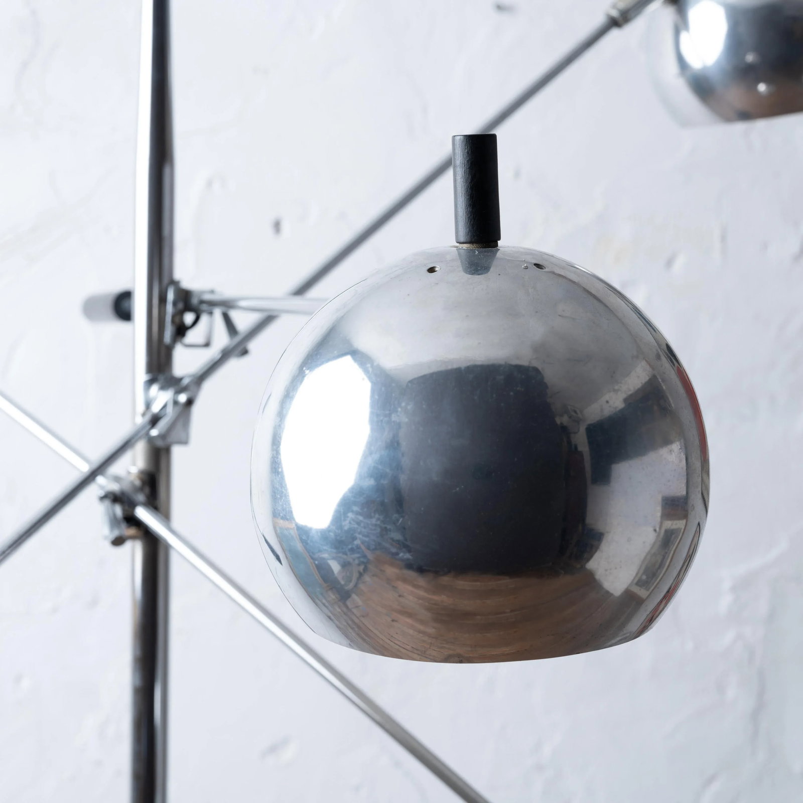 Triennale Orbiter Chrome Floor Lamp by Robert Sonneman, C.1970 - 4