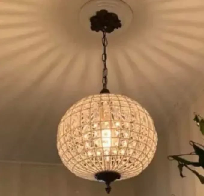 1970s Petite Sphere Hollywood Regency Pendant - 3