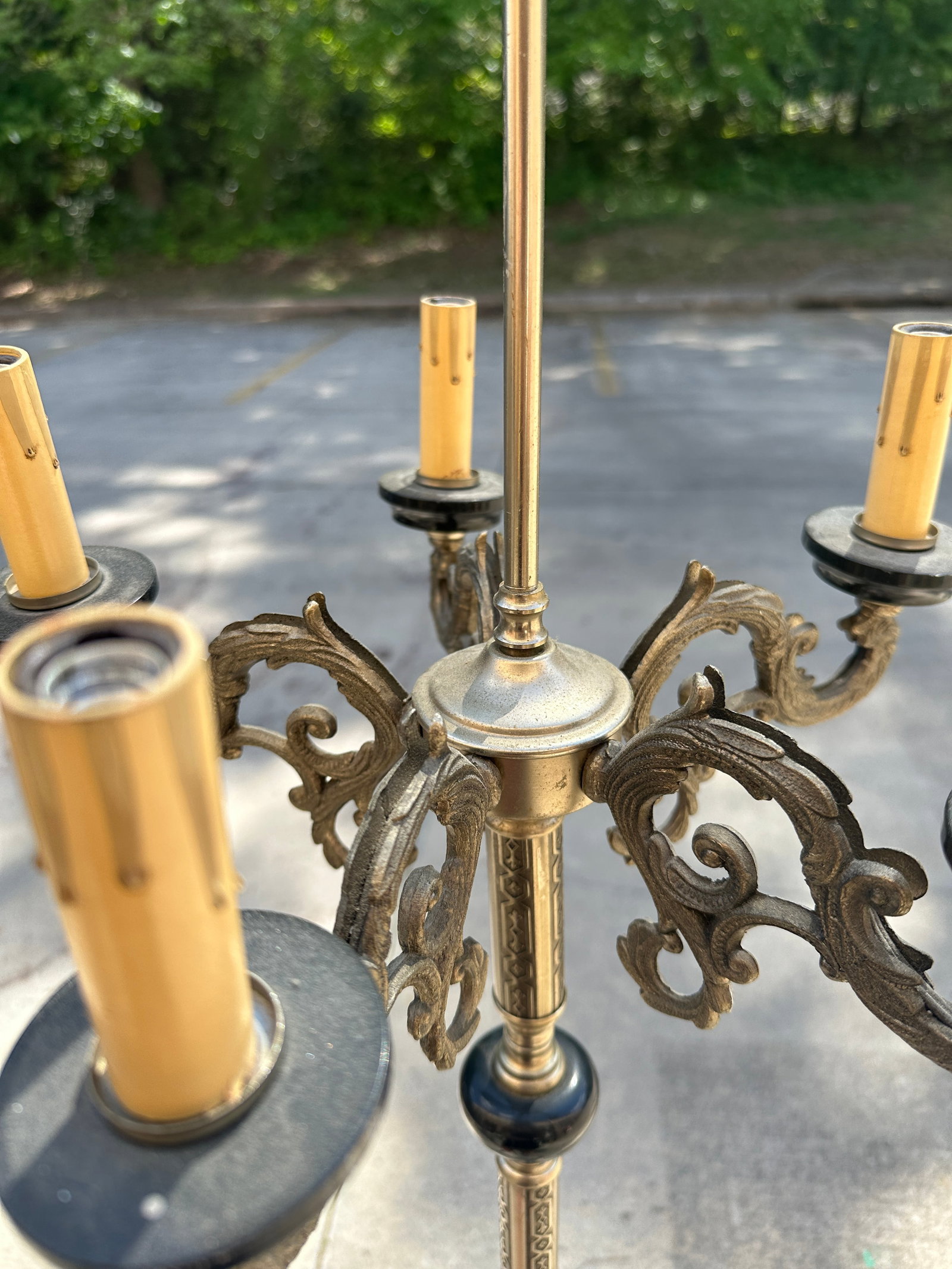 1970s Silver Candelabra Floor Lamp With Claw Feet - 10