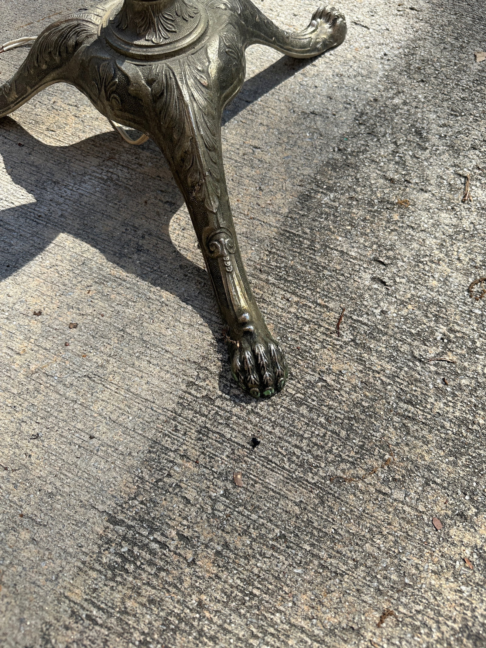 1970s Silver Candelabra Floor Lamp With Claw Feet - 2