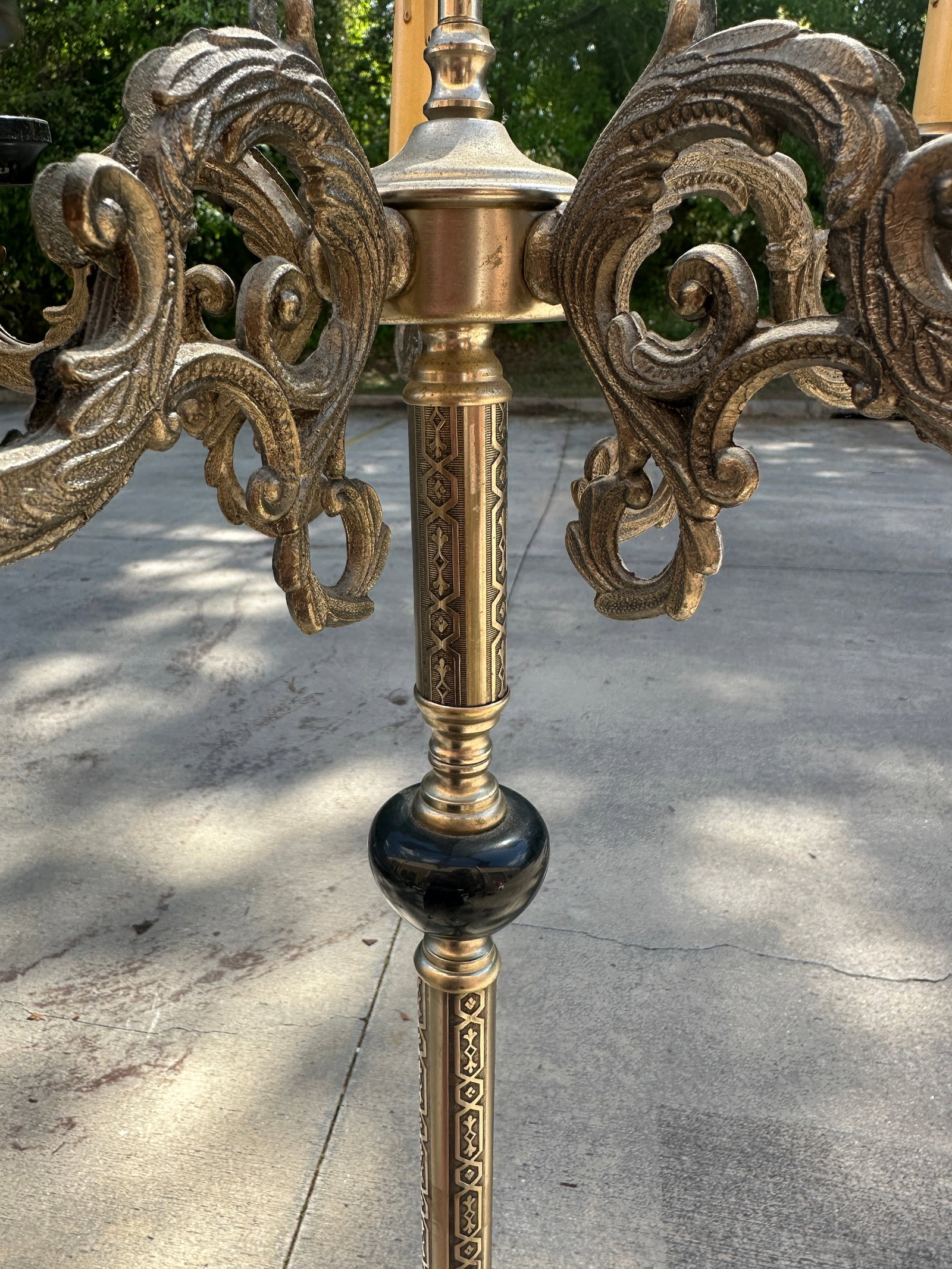 1970s Silver Candelabra Floor Lamp With Claw Feet - 8