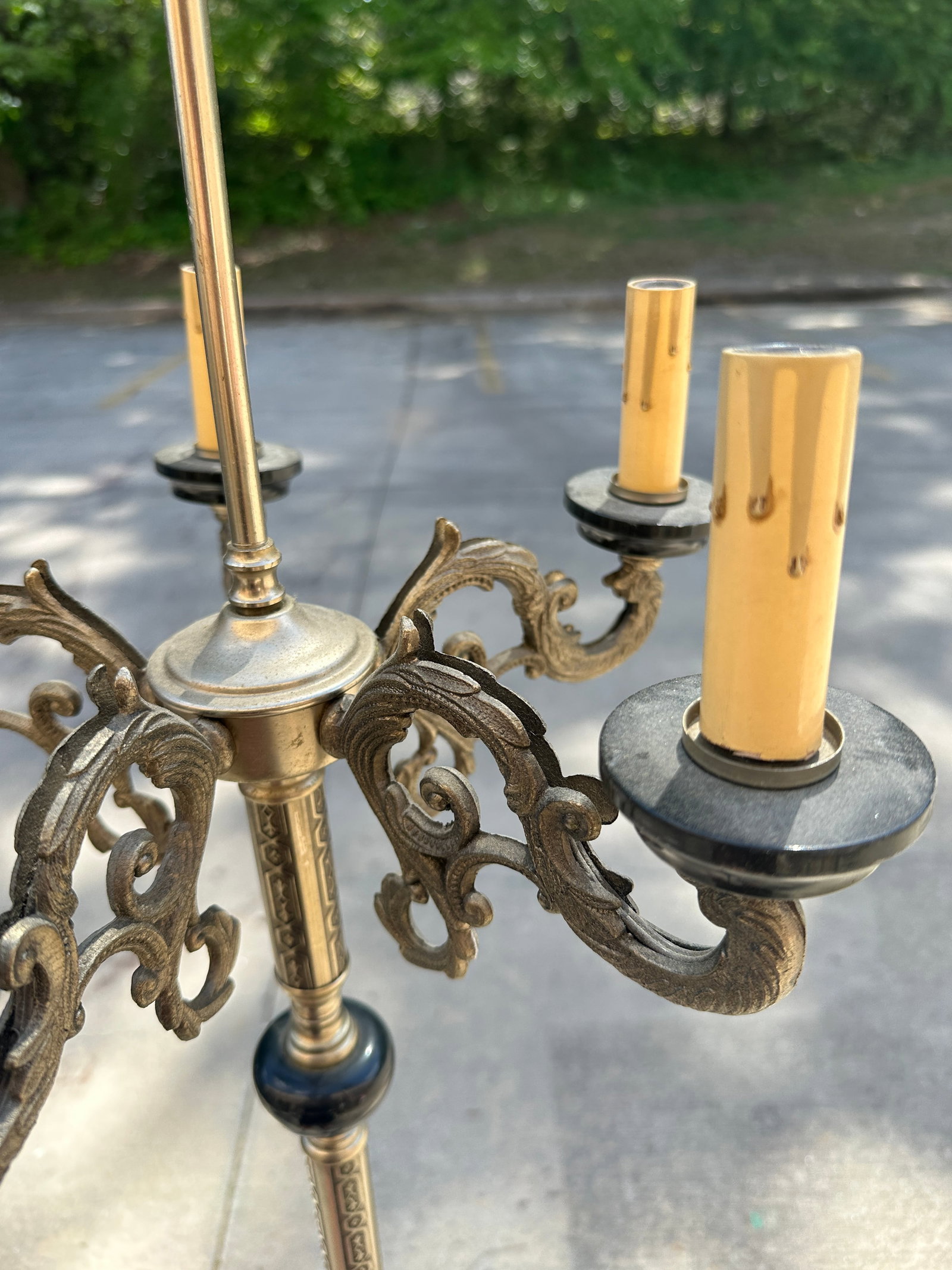 1970s Silver Candelabra Floor Lamp With Claw Feet - 9