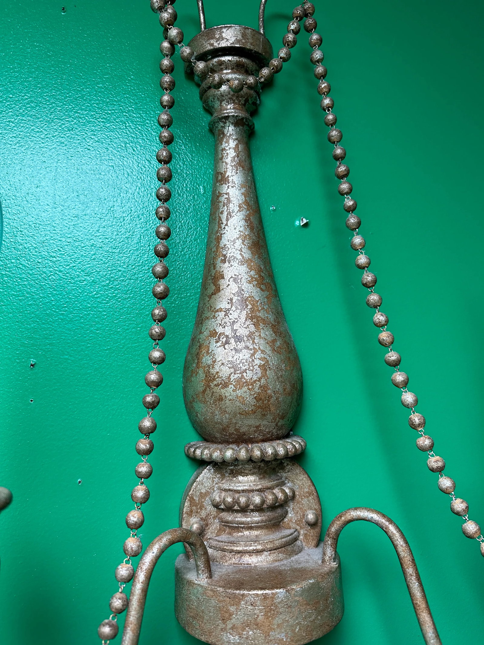 1970s Beaded Wall Sconces - a Pair - 2