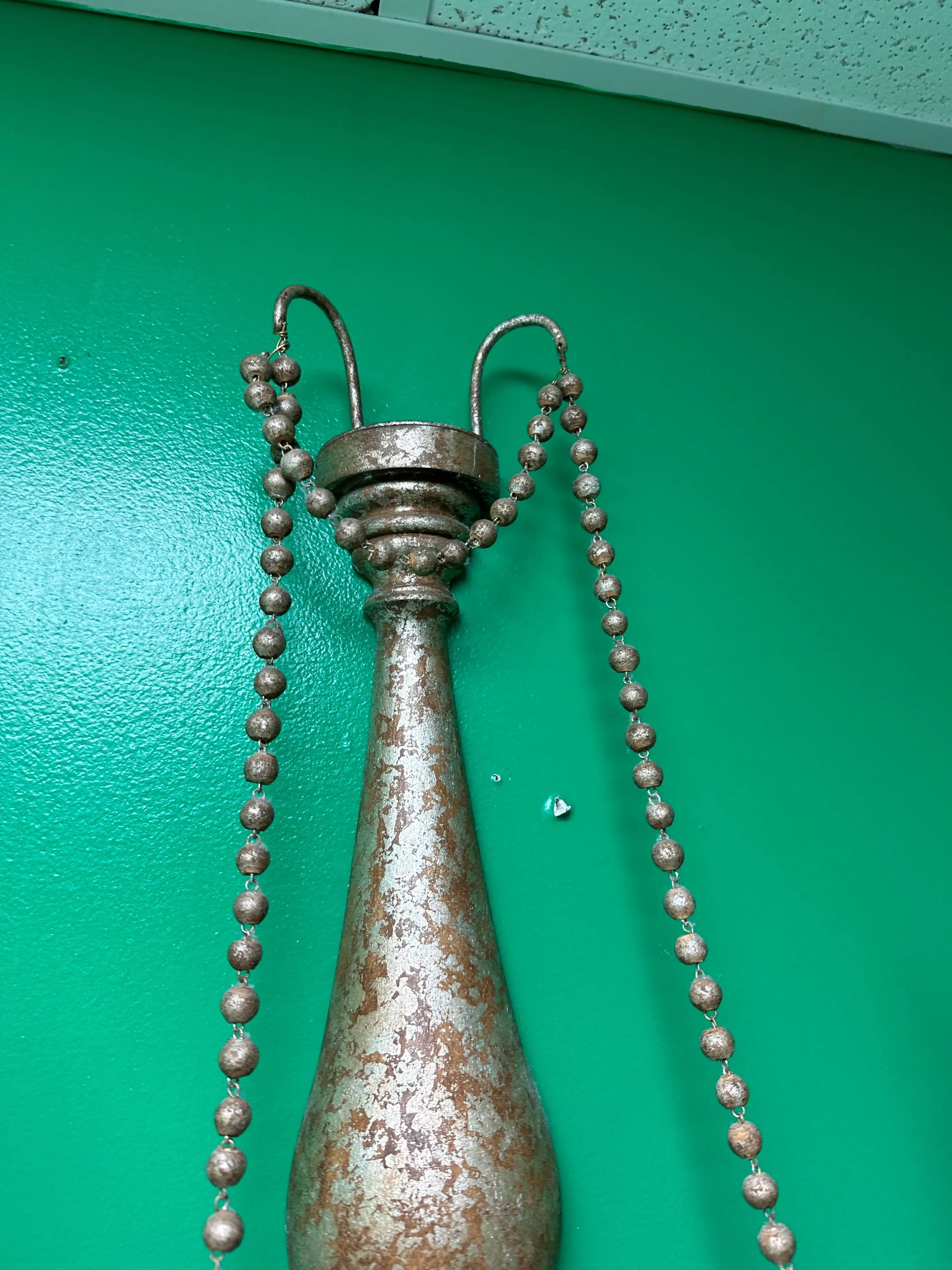 1970s Beaded Wall Sconces - a Pair - 3