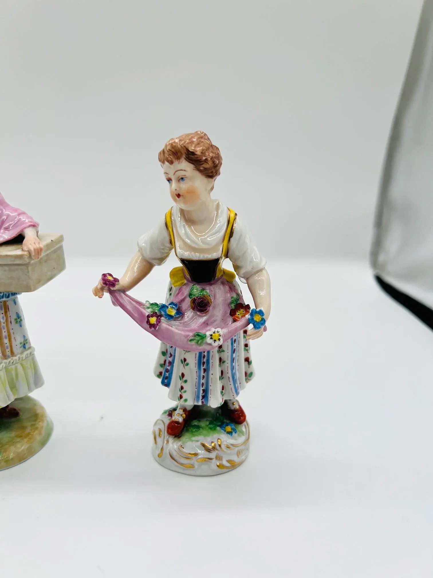 Grouping of Dresden Porcelain Flower Pickers Figurines, Carl Thieme - 3