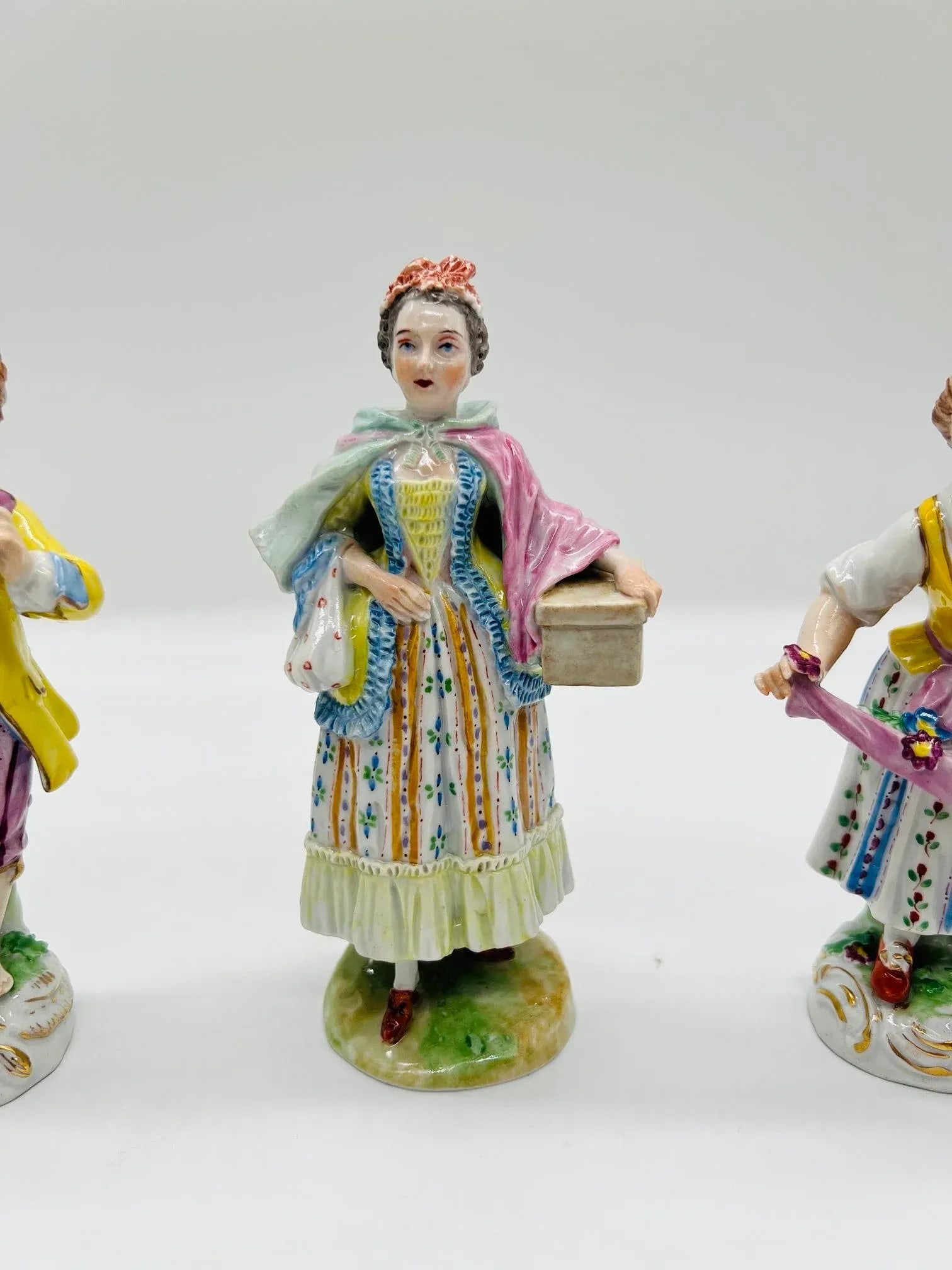 Grouping of Dresden Porcelain Flower Pickers Figurines, Carl Thieme - 4