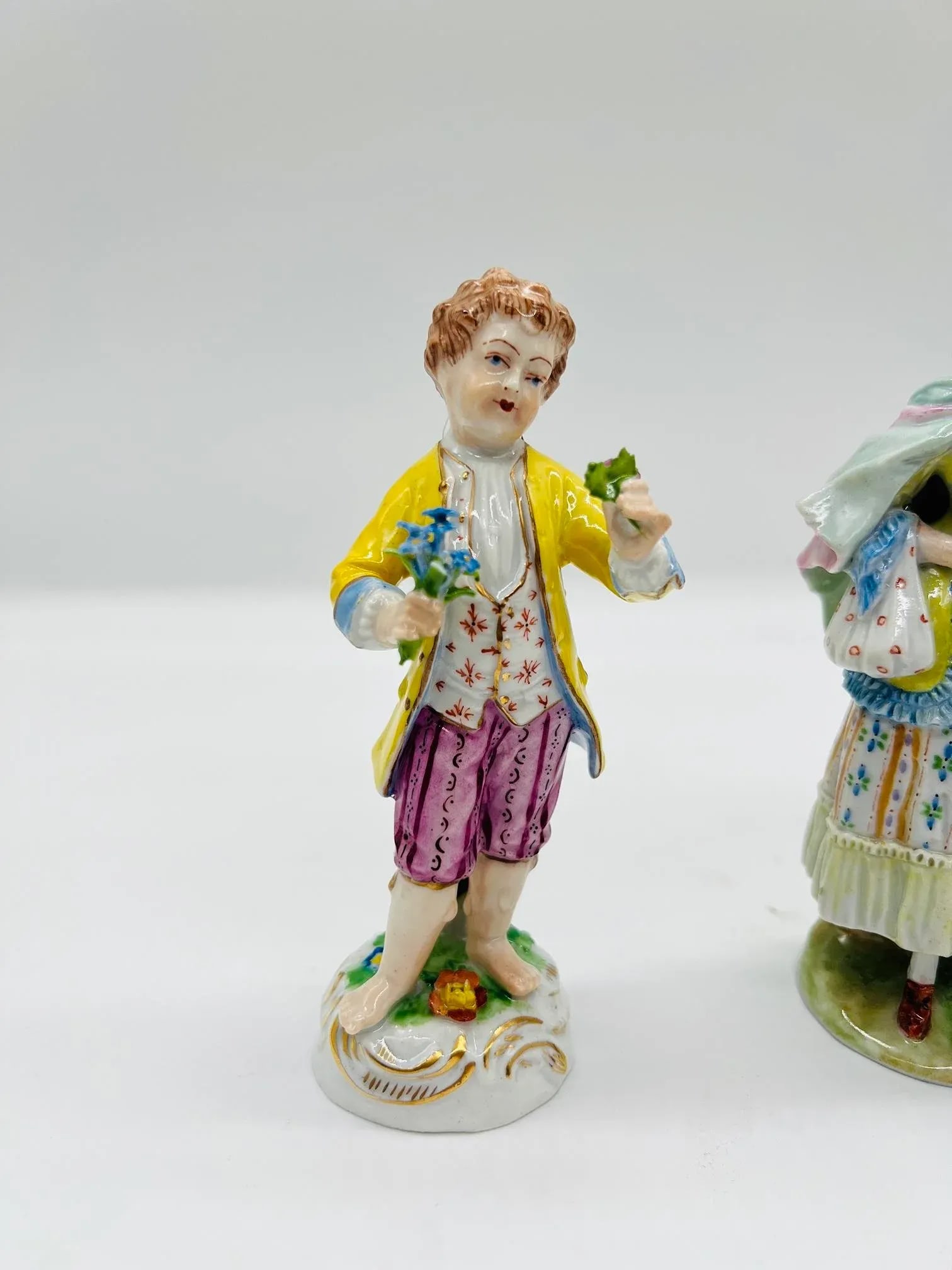 Grouping of Dresden Porcelain Flower Pickers Figurines, Carl Thieme - 5