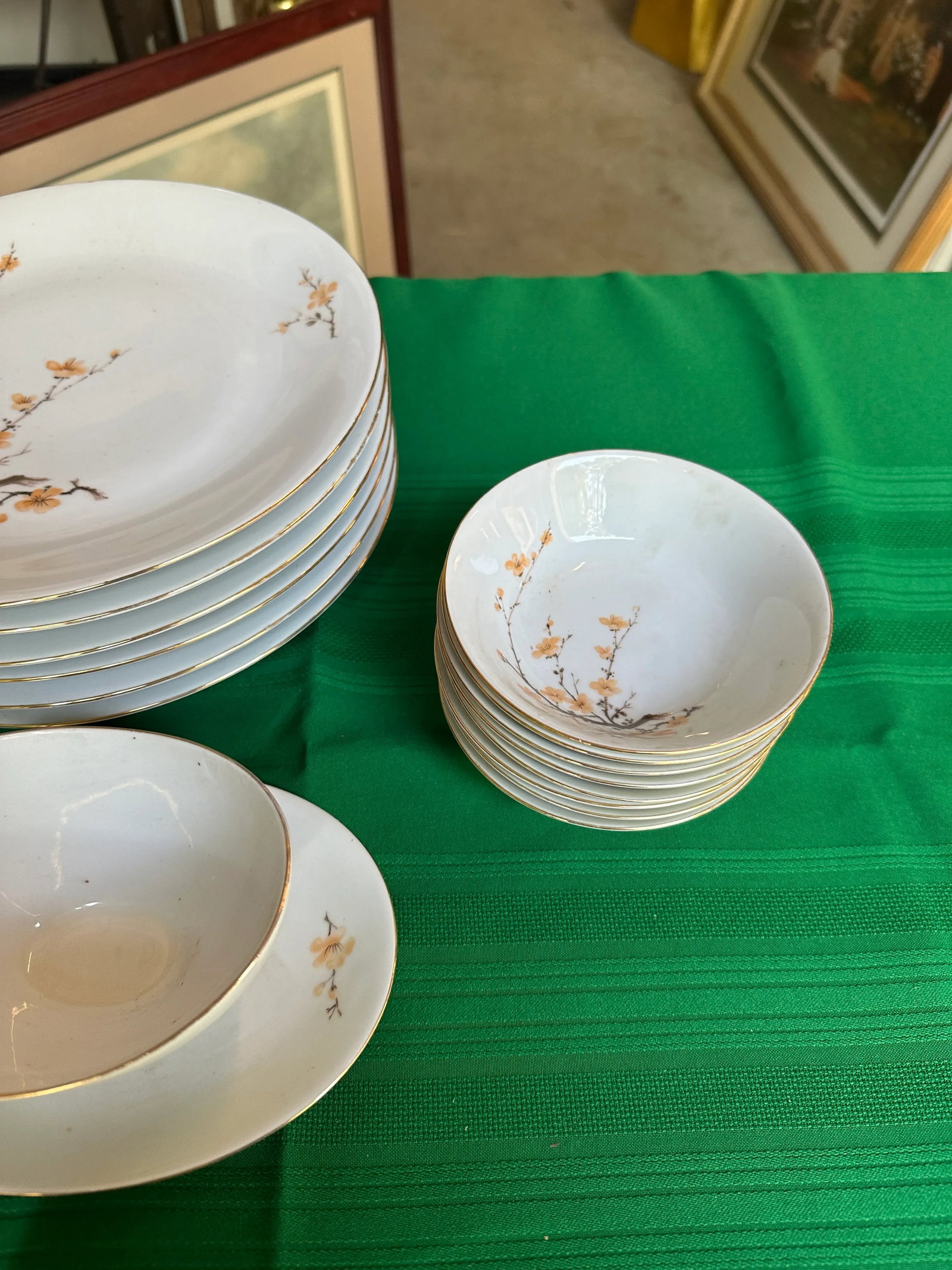 1970s Bareuther Japanese Cherry Blossom Dinnerware Set- 45 Pieces - 7