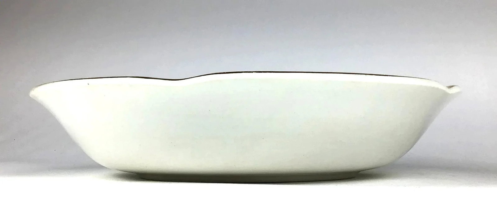 1800s Hand Painted Rose Pattern Serving Bowl - 3