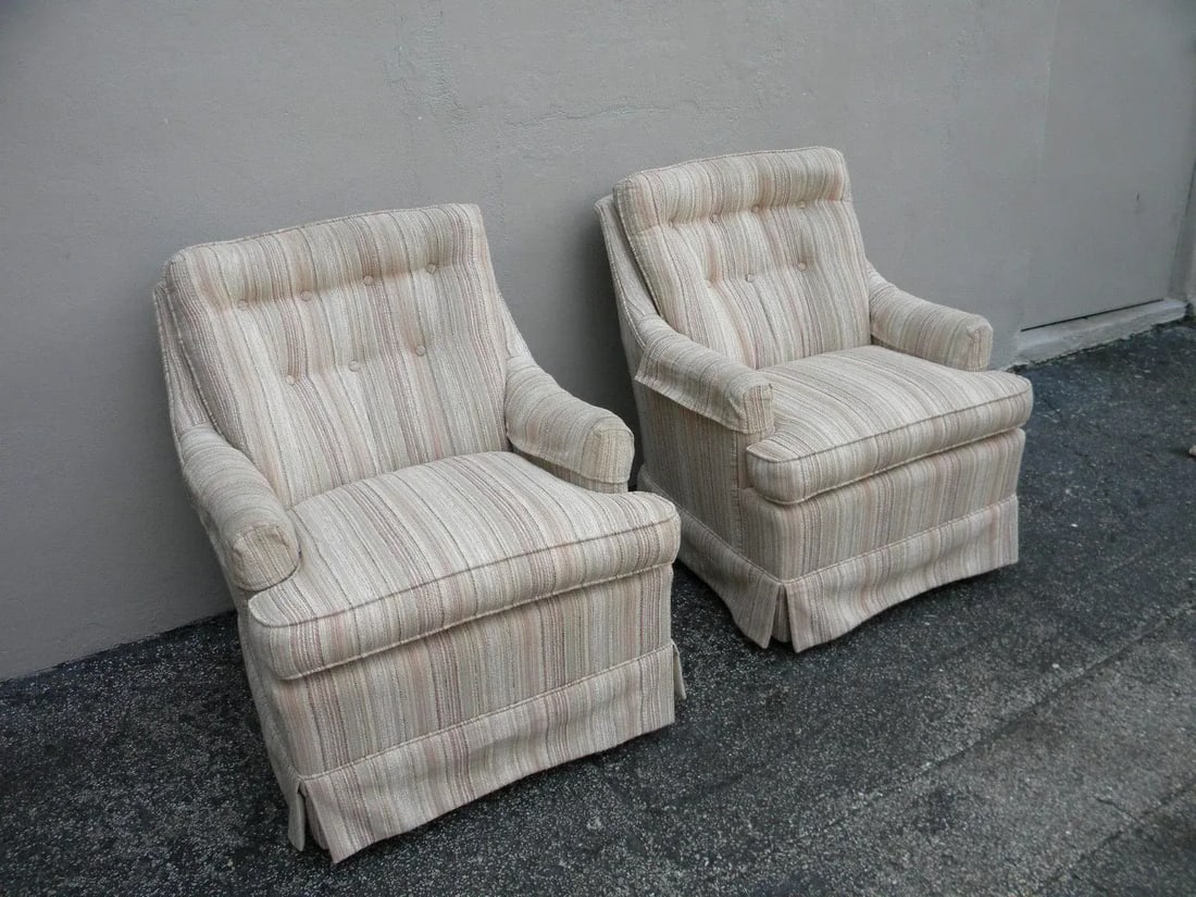 Mid-Century Modern Tufted Side Chairs - Pair - 11