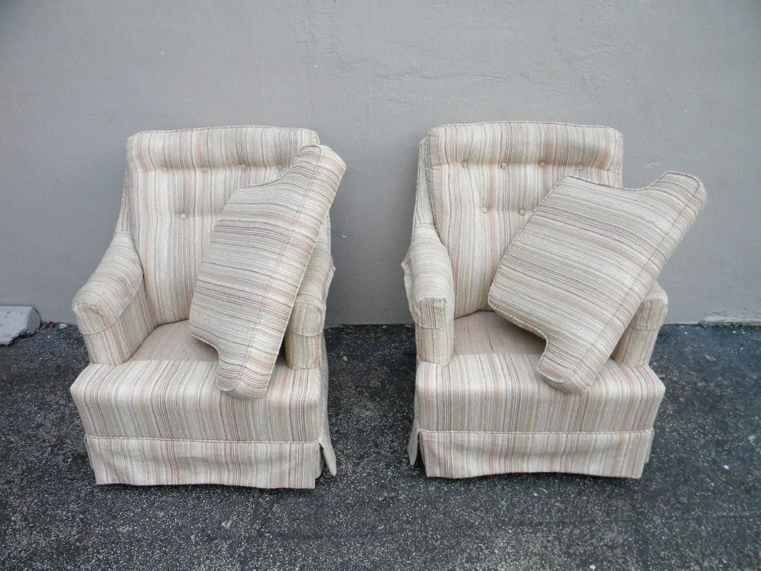 Mid-Century Modern Tufted Side Chairs - Pair - 4