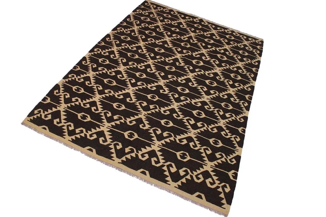 Bohemian Tribal Kilim Hand-Woven Wool Rug - 7' * 9'7'' - 2