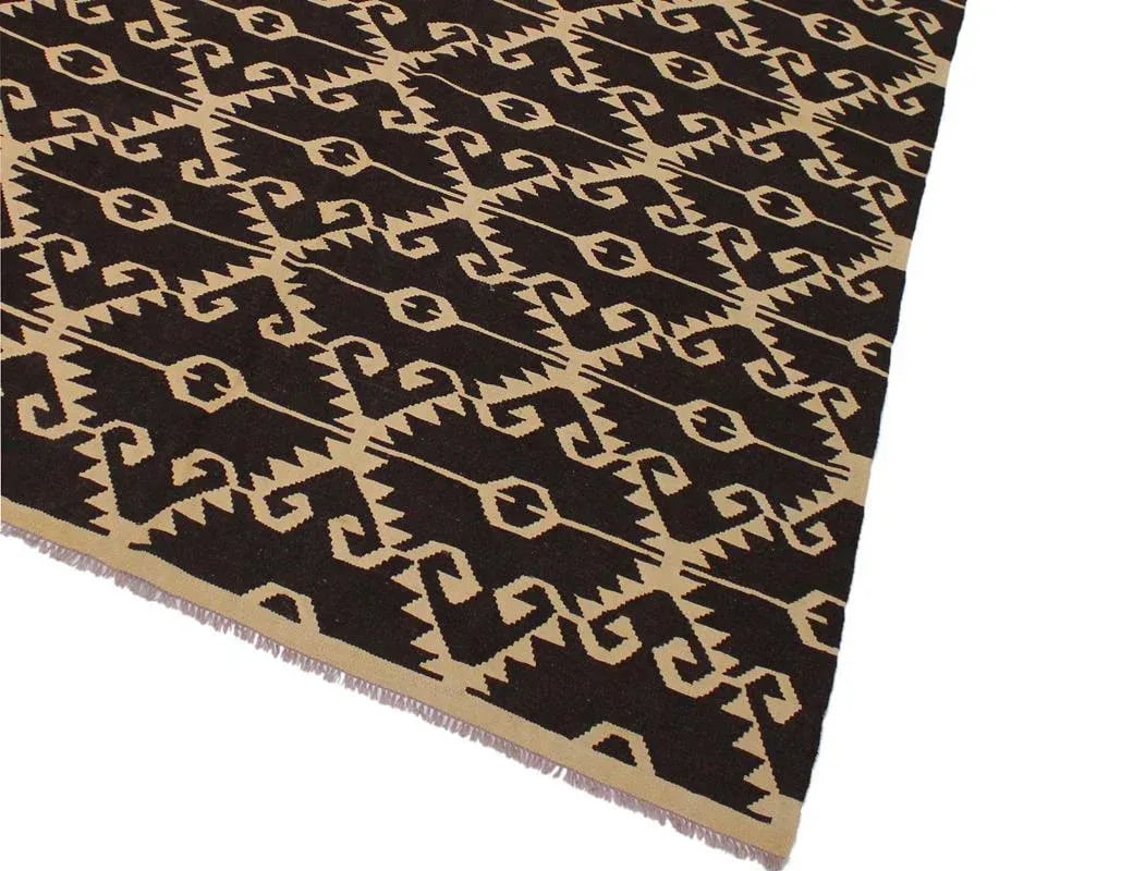 Bohemian Tribal Kilim Hand-Woven Wool Rug - 7' * 9'7'' - 3