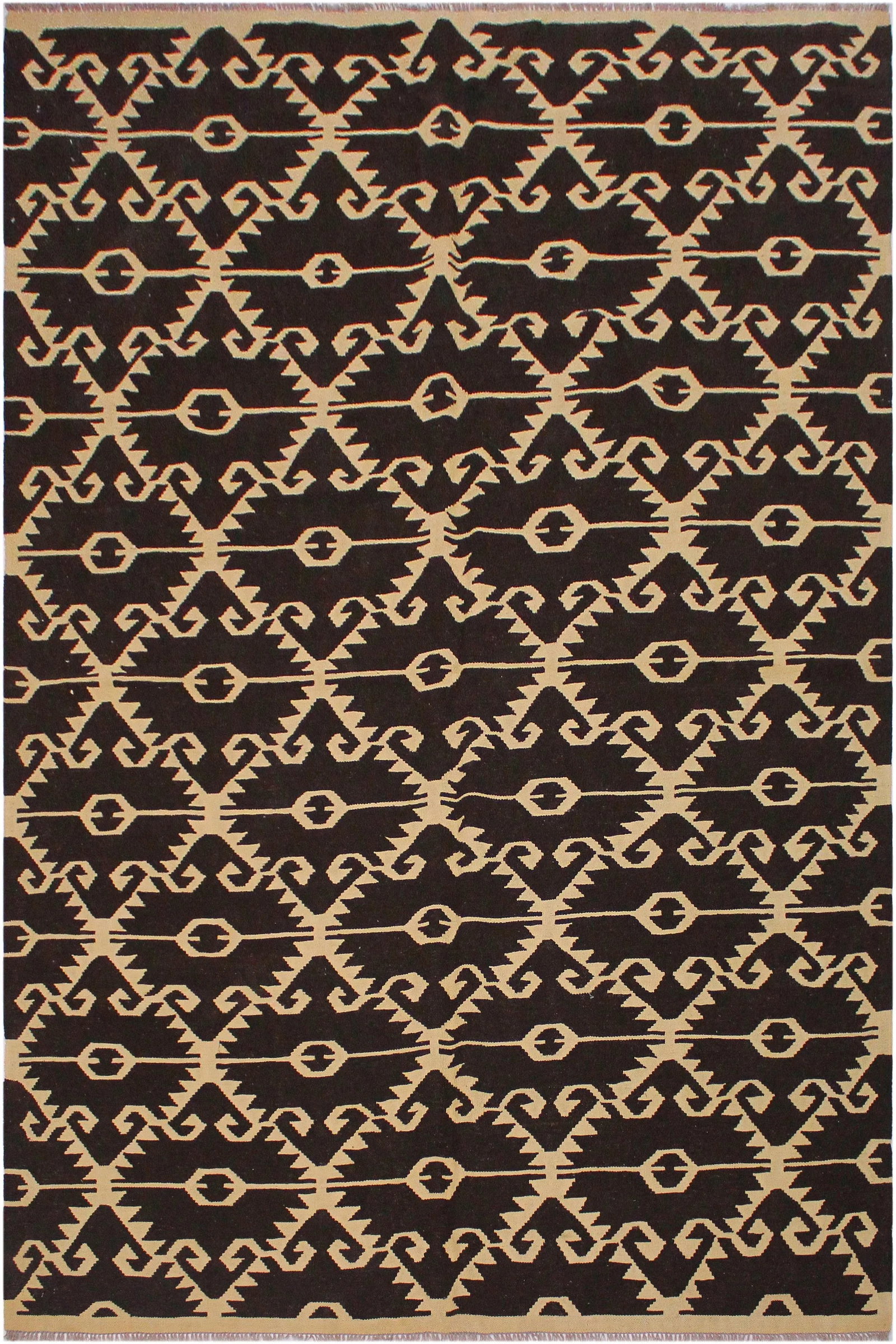Bohemian Tribal Kilim Hand-Woven Wool Rug - 7' * 9'7'' - 8
