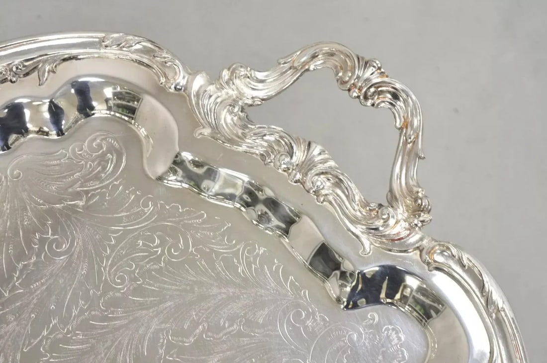 Vintage Fb Rogers Victorian Silver Plated Tea Set With Tilting Pot Set- 6 Pieces - 6