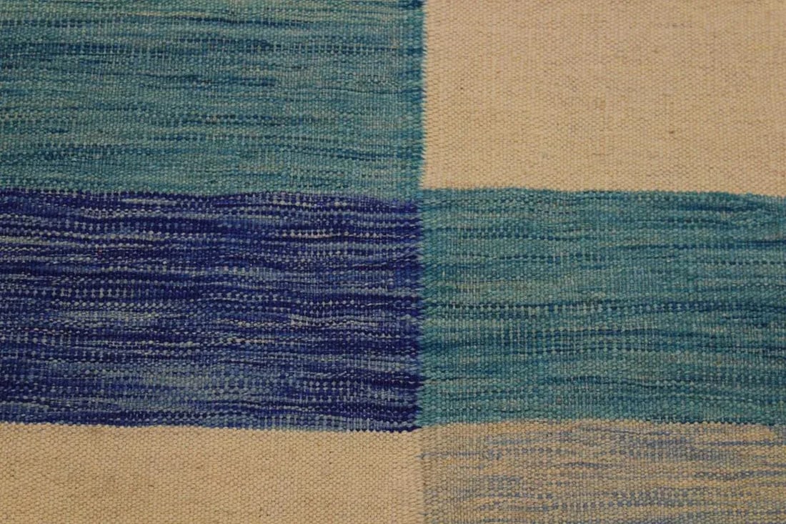 Abstract Tribal Hand-Woven Wool Kilim - 5'5'' * 7'10'' - 4
