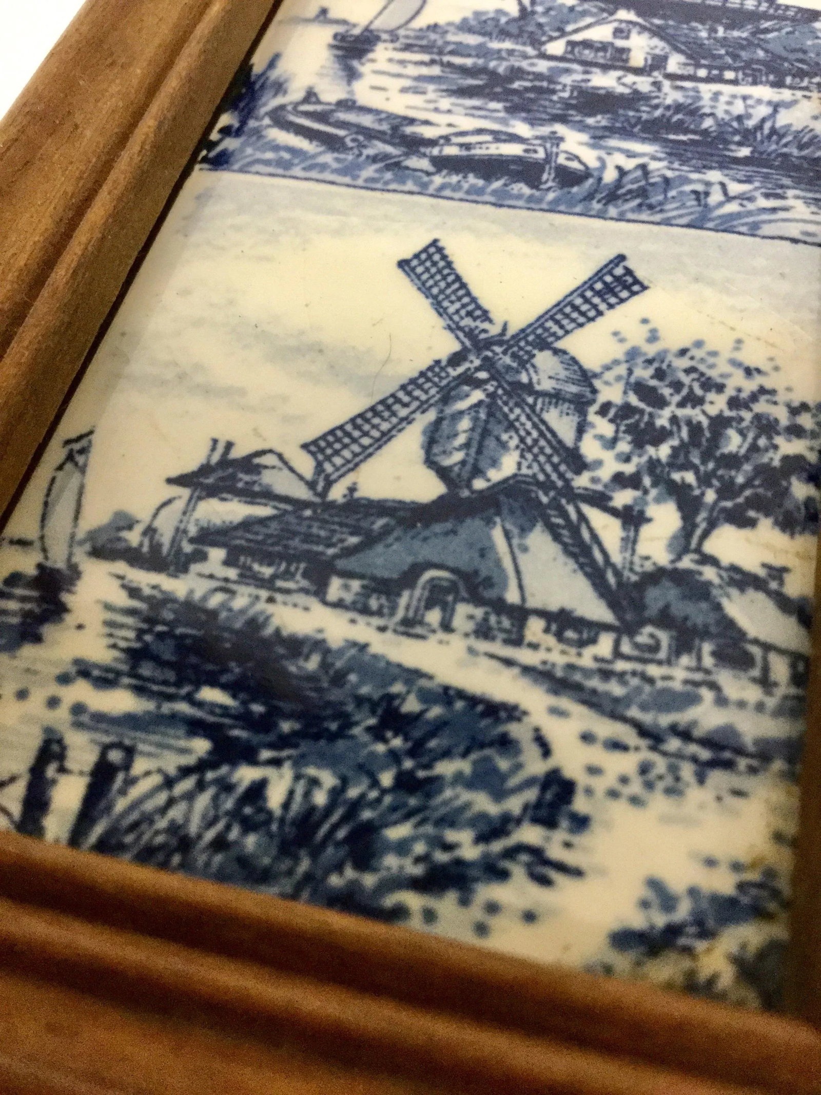 1960 English Traditional Cigar Boxes With Delftware Tile & Glass -a Pair - 12