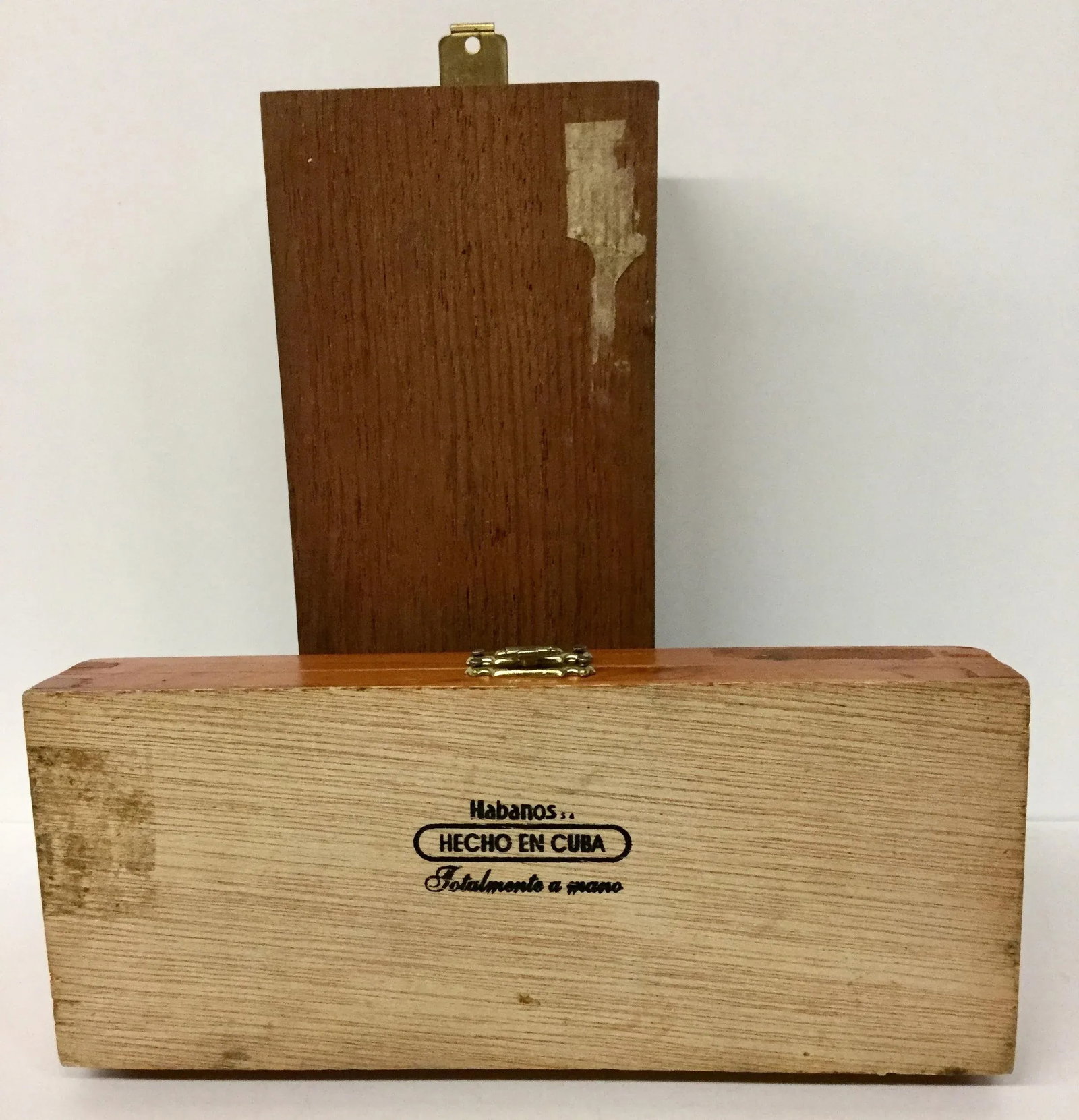 1960 English Traditional Cigar Boxes With Delftware Tile & Glass -a Pair - 6