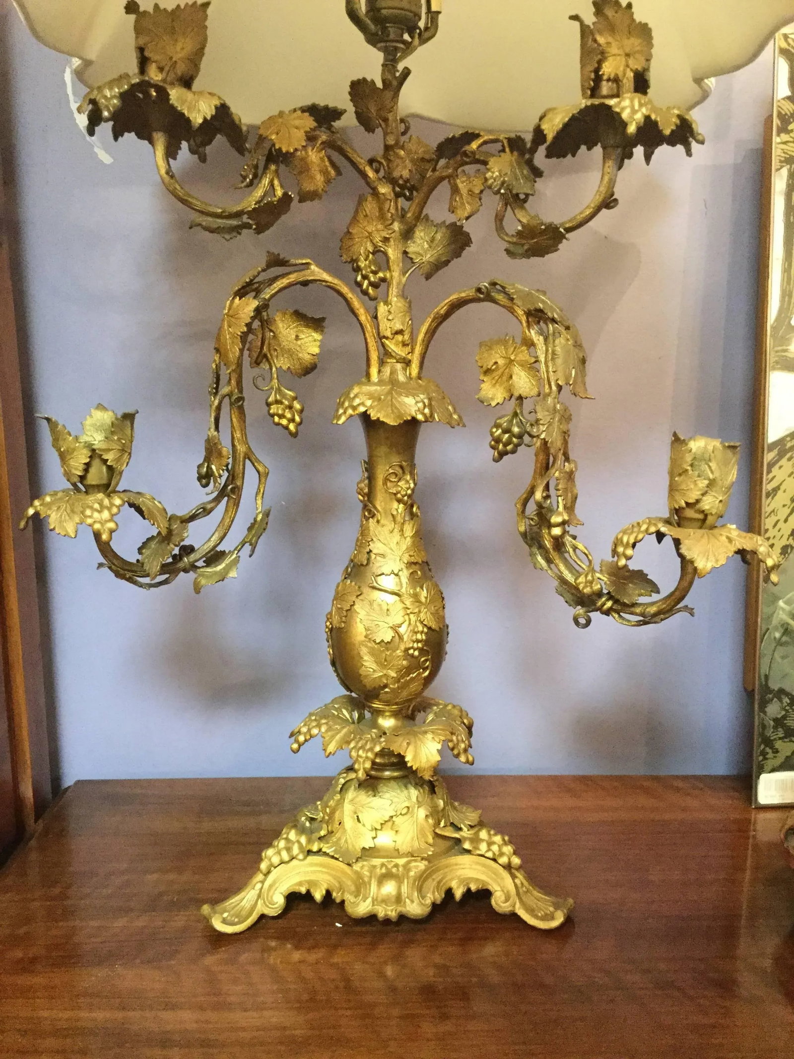 Antique French Bronze Lamps - a Pair - 2