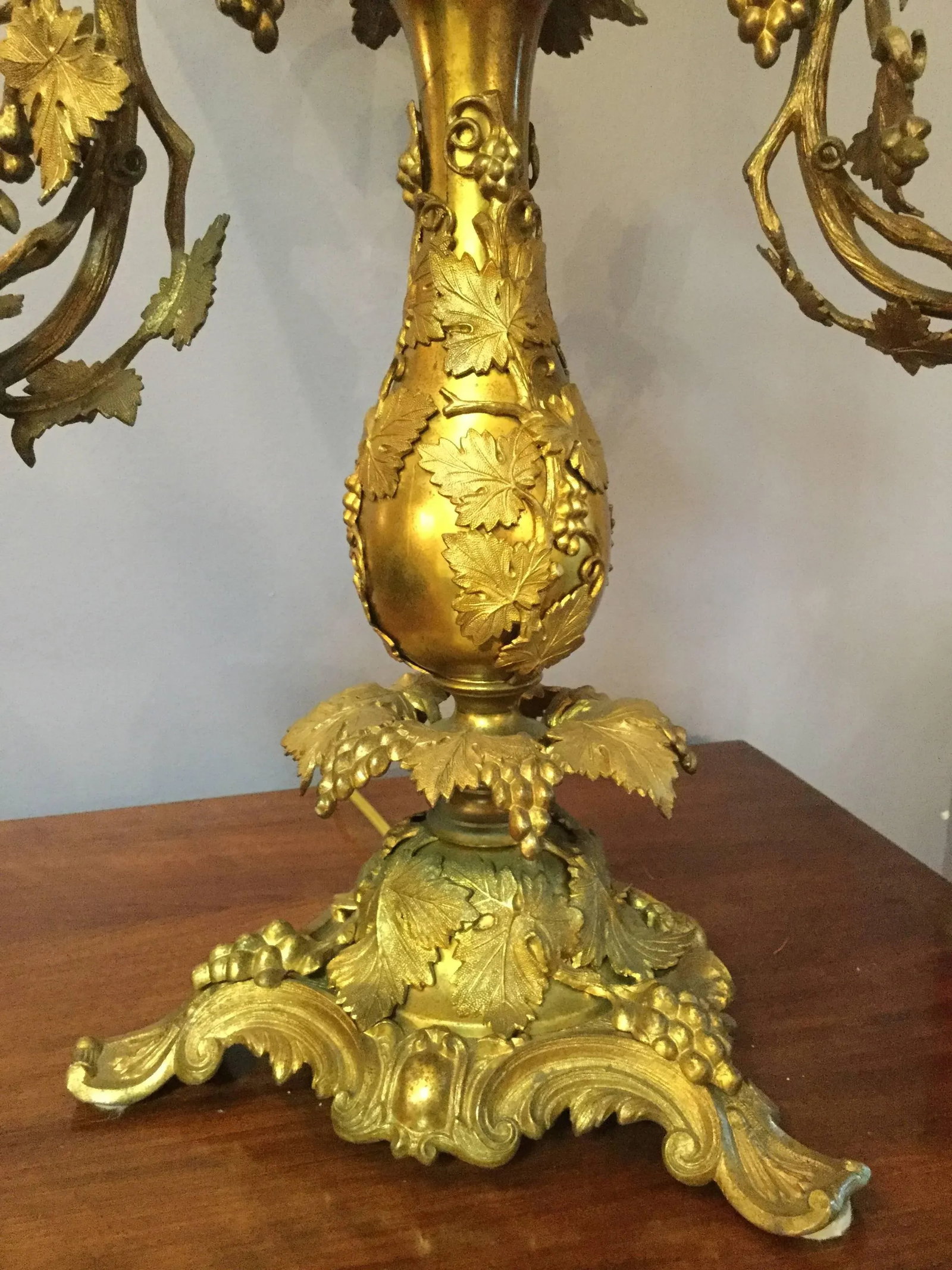 Antique French Bronze Lamps - a Pair - 5