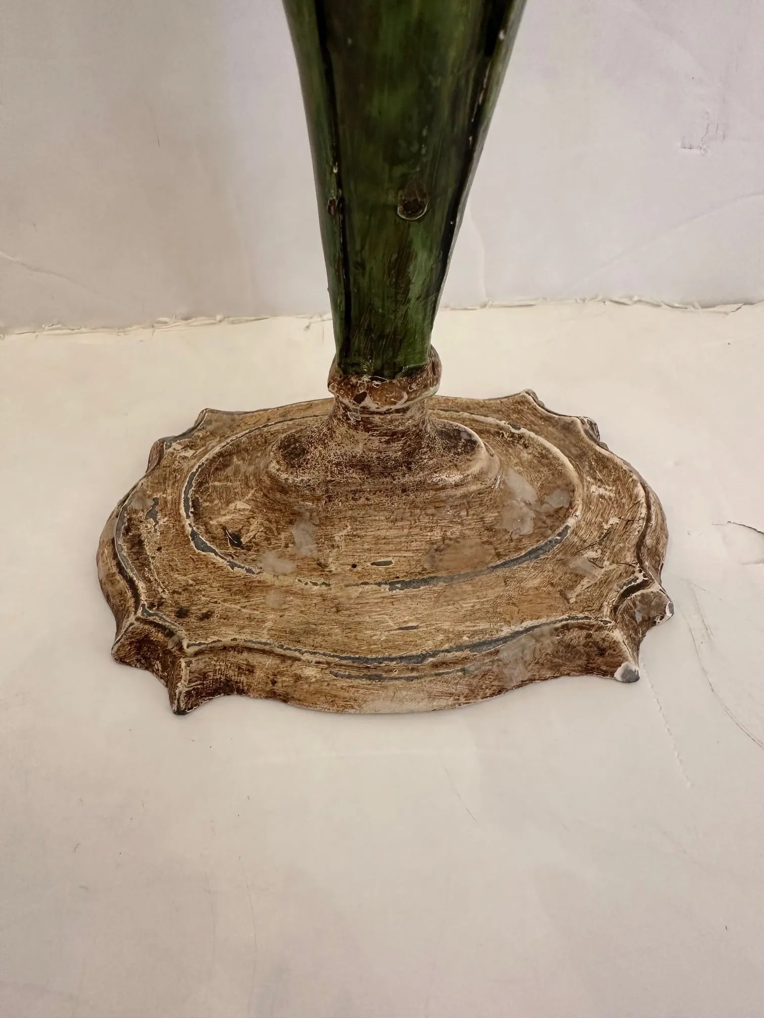 Vintage Painted Tole Candlesticks -A Pair - 7