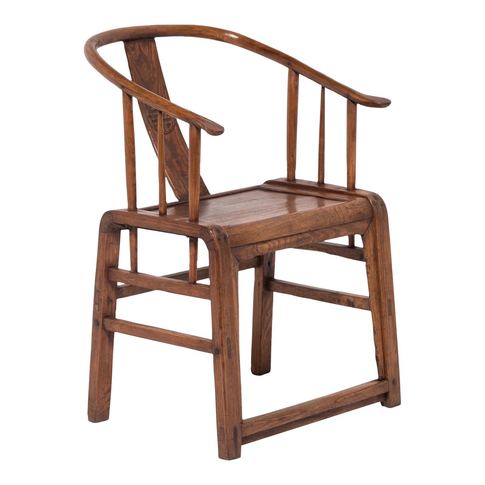 Provincial Chinese Round Back Chair, C. 1850 (1 of 7)