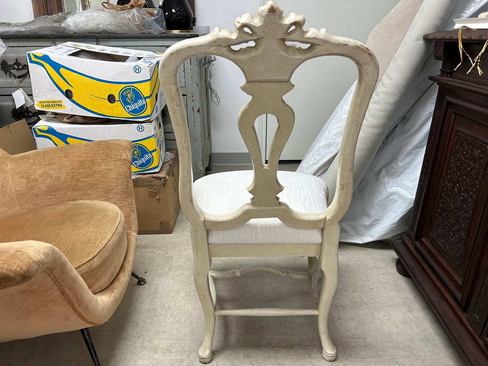 1920s Antique Italian Painted and Gilt Chair - 8